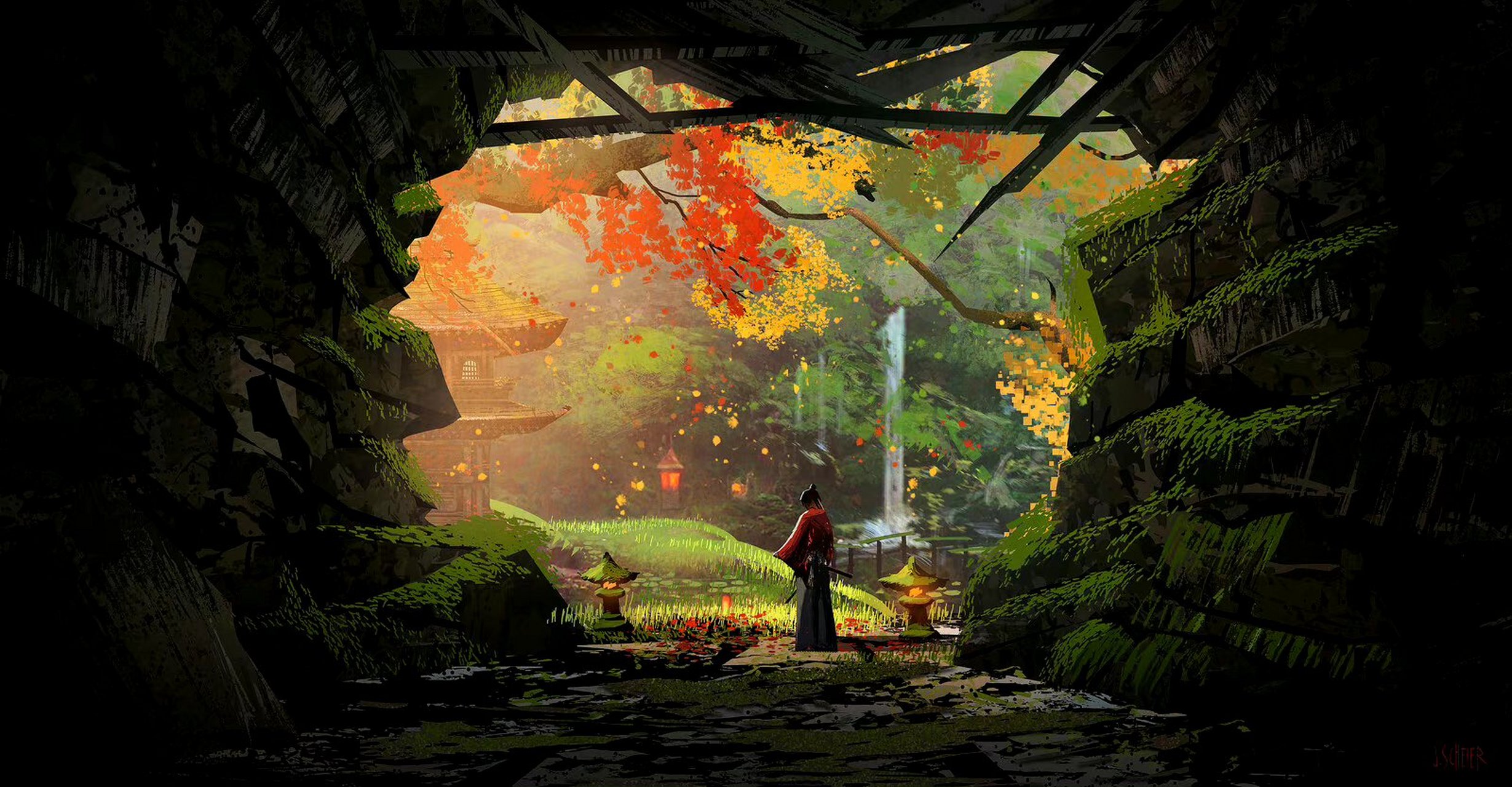 画师jason scheier场景作品欣赏,将故事与风景结合起来.