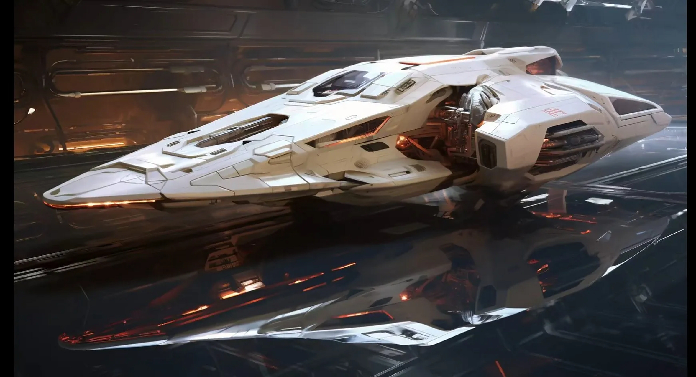 ai生成的一组飞船载具欣赏,展现了形态各异的太空战舰.