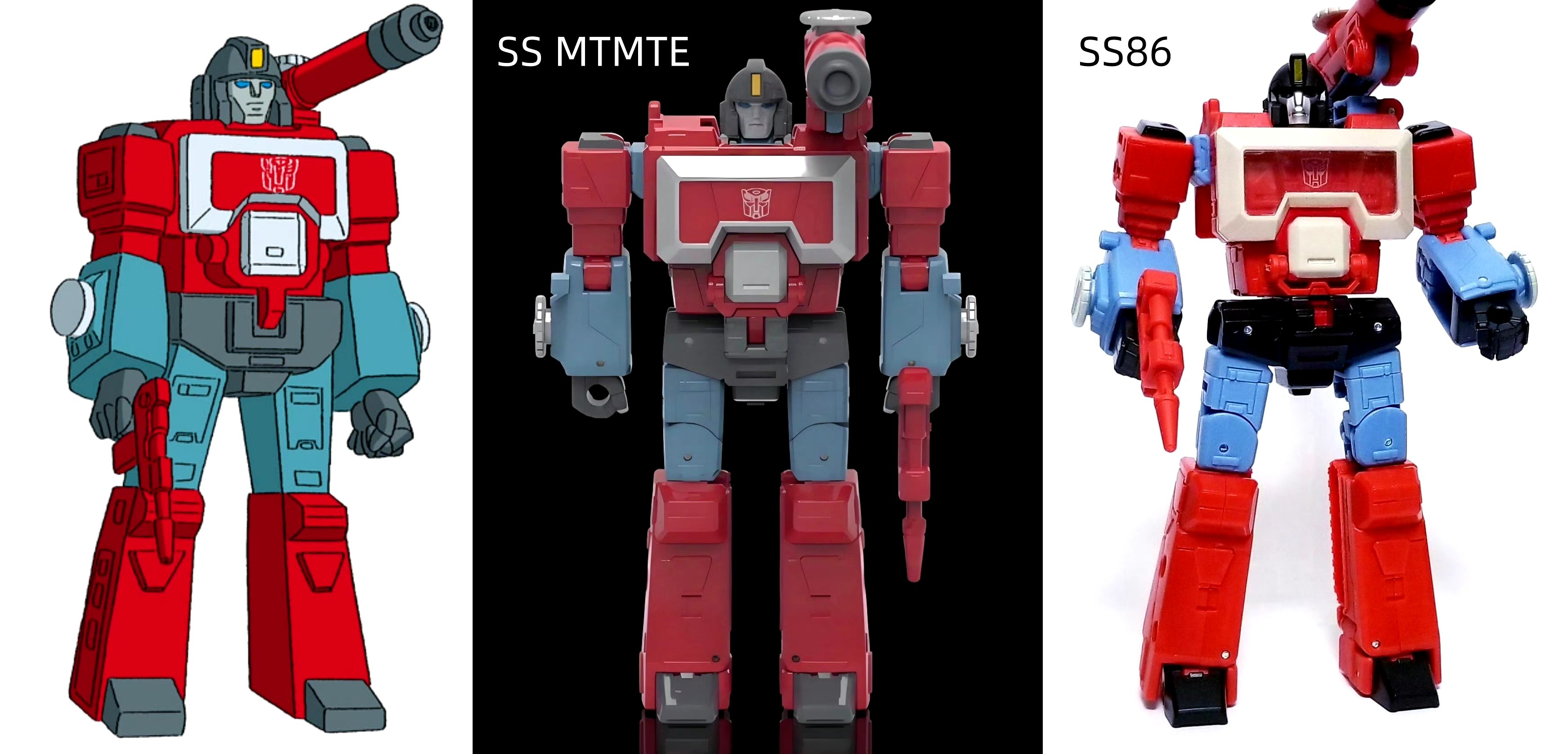 模型欣赏:变形金刚# 工作室系列 mtmte收藏 ss86 感知器新品对比图