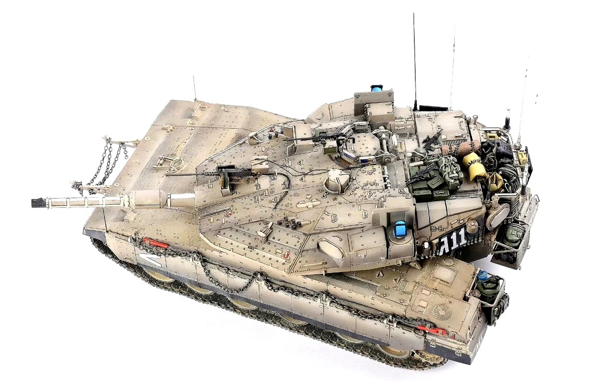 军模欣赏:1:35 以色列 梅卡瓦mk.4坦克.#动漫# #模型# #坦克