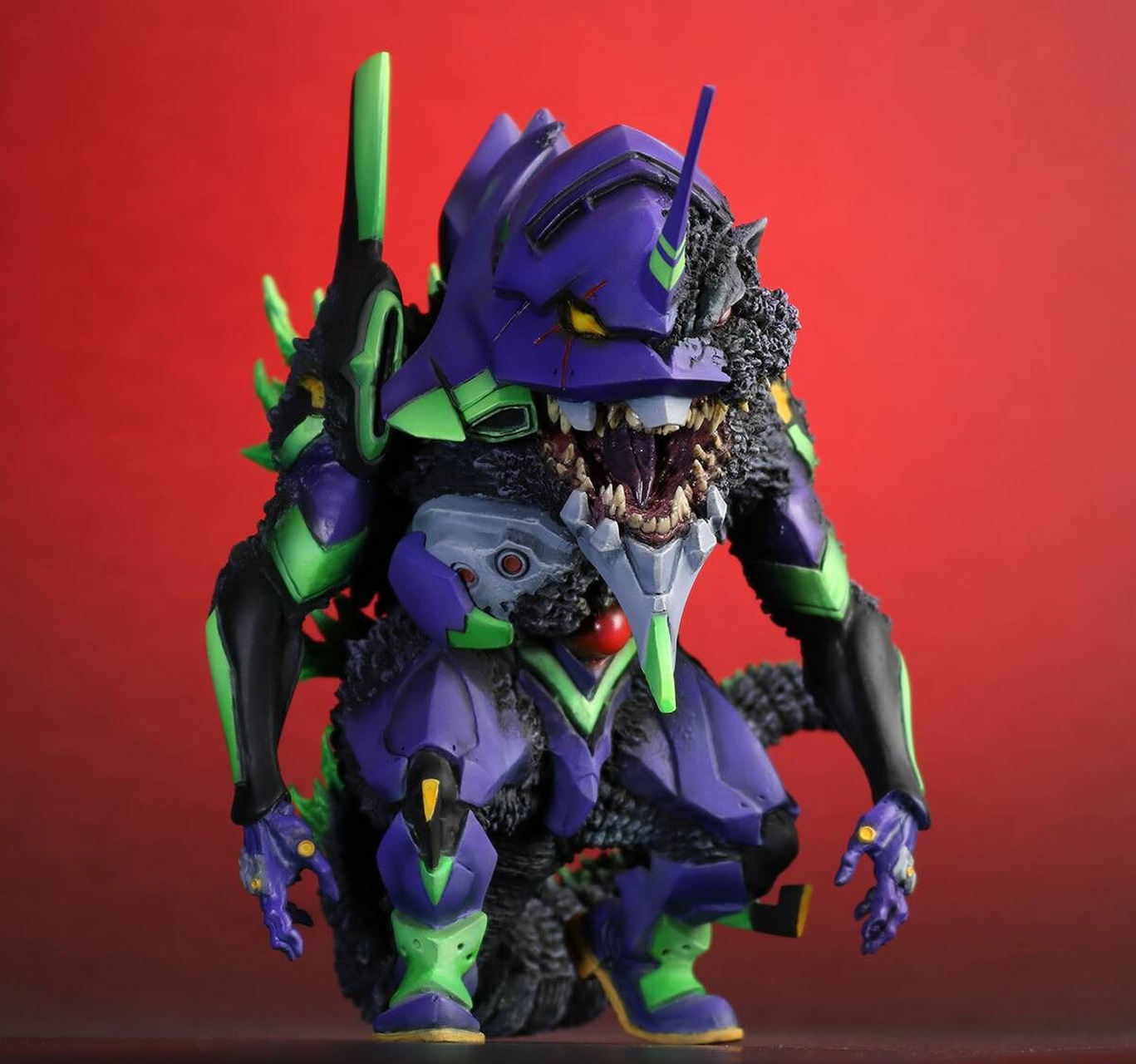 模型欣赏:xplus deforeal 福音战士eva 初号机 哥斯拉觉醒形态.