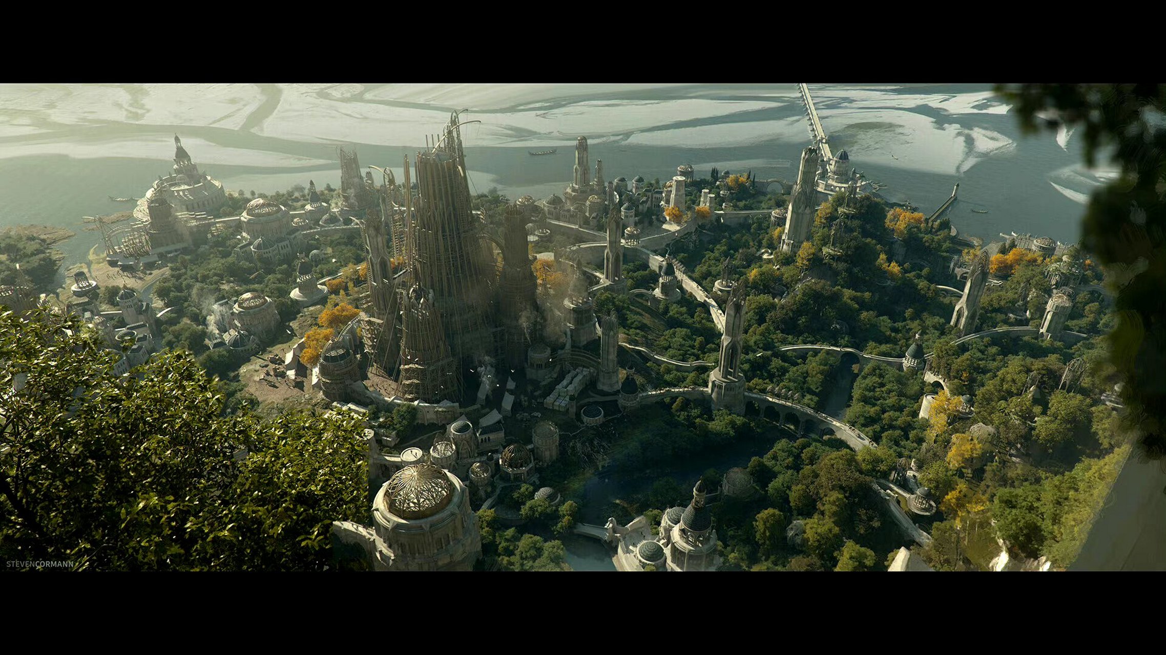 美剧《指环王:力量之戒》场景设定作品欣赏,by steven cormann.