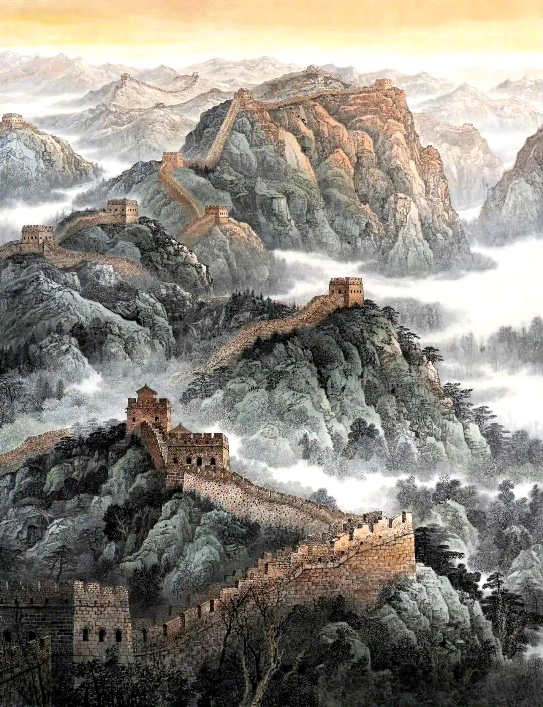 画家王云峰长城绘画作品欣赏