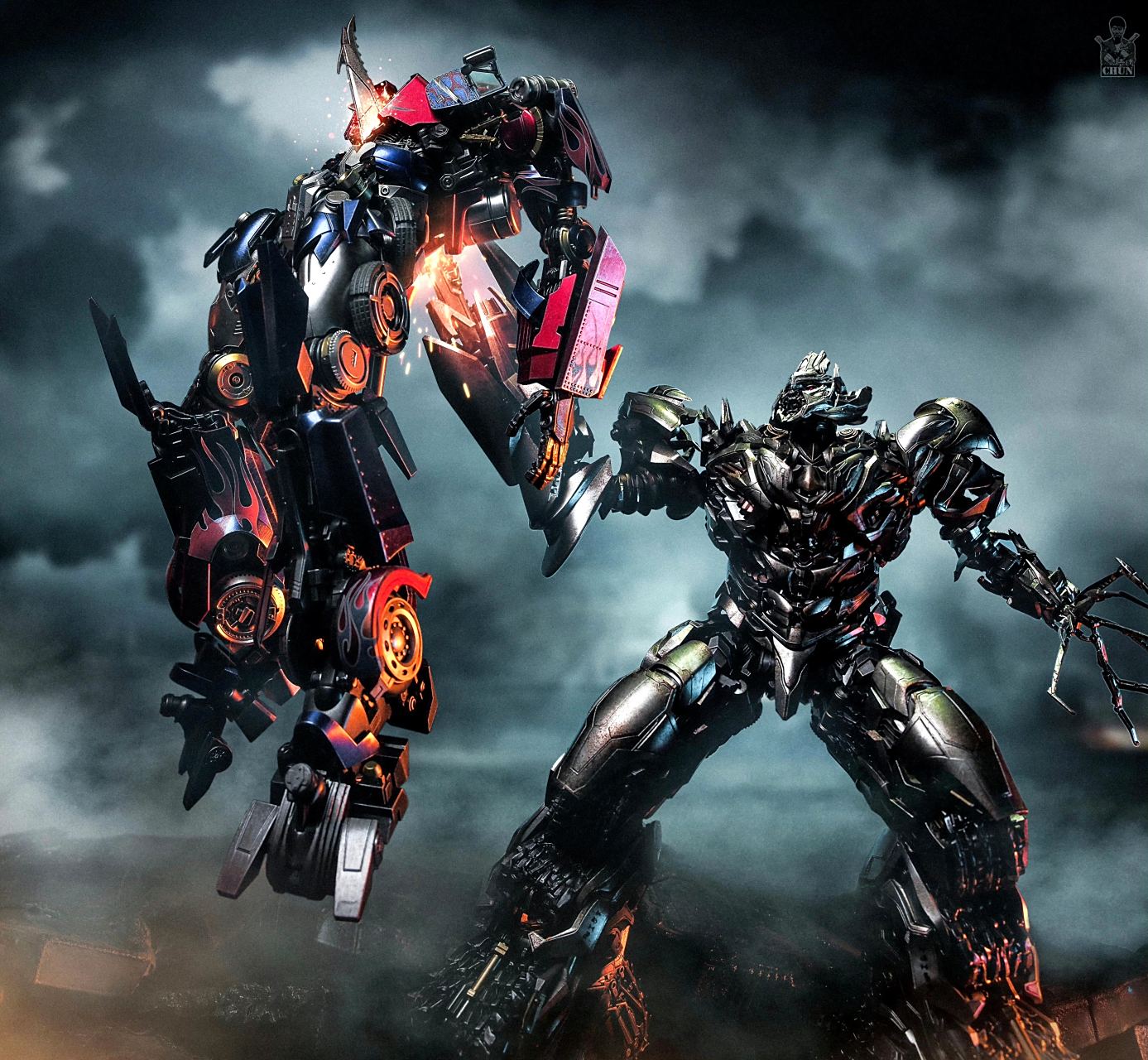 模型欣赏:threezero dlx 变形金刚2 坦克威震天,与擎天柱相爱相杀,by