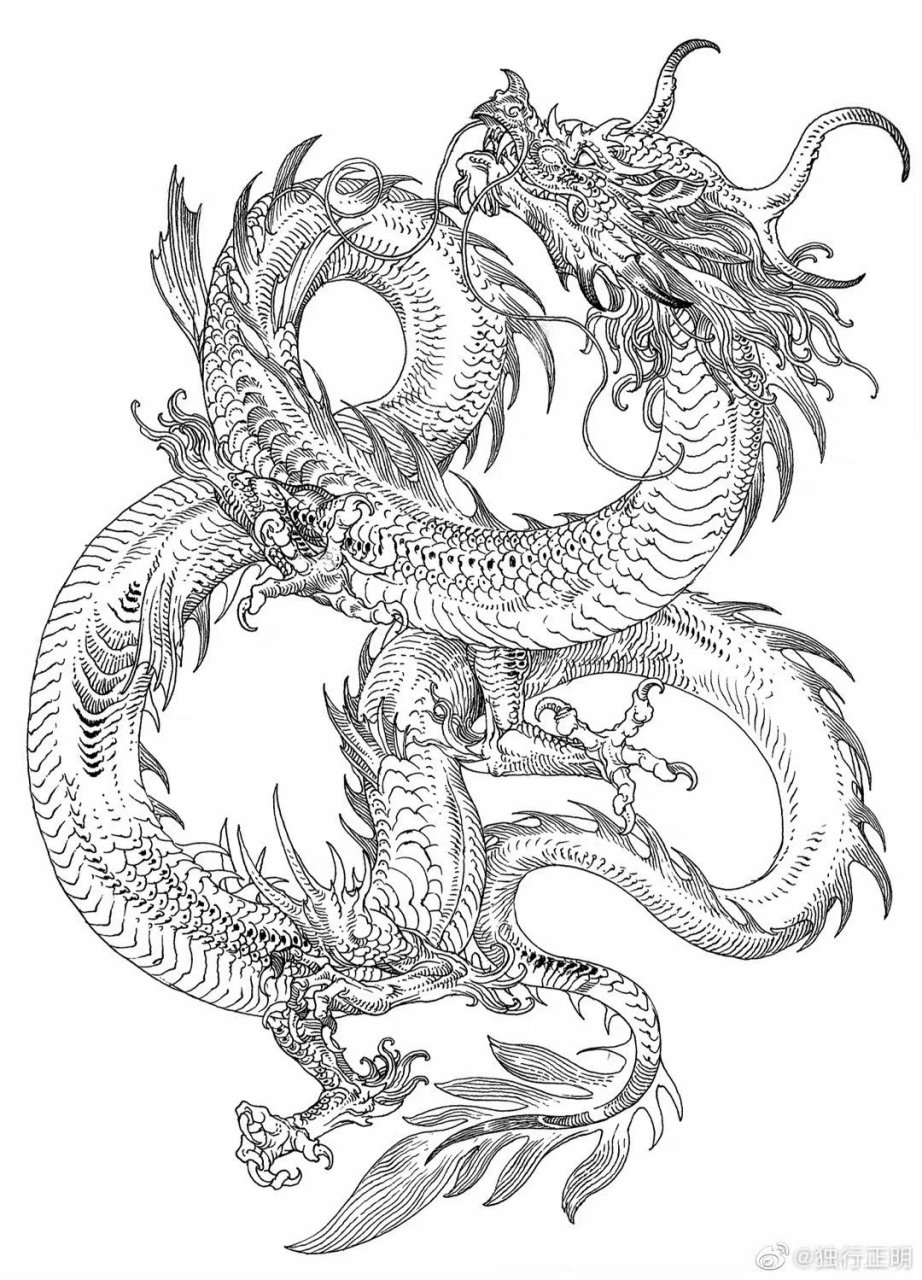 《万龙谷 龙族幻想手绘插画集》神龙插画欣赏,by 独行正明.