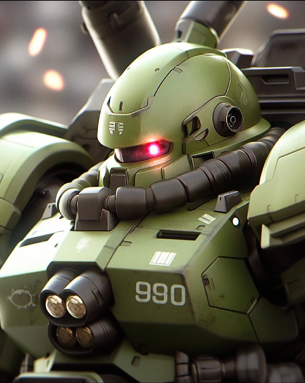 ai创作:一组独眼系的机体,看来在ai能绘制高达后,扎古系的机体还需要