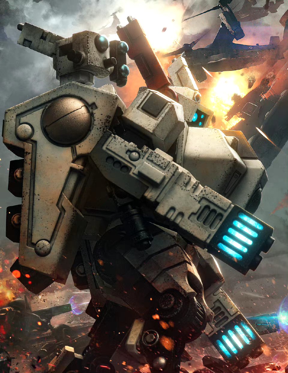 模型欣赏:暗源系列xv8战斗服,by 琦君凌. #动漫# #模型# #机甲