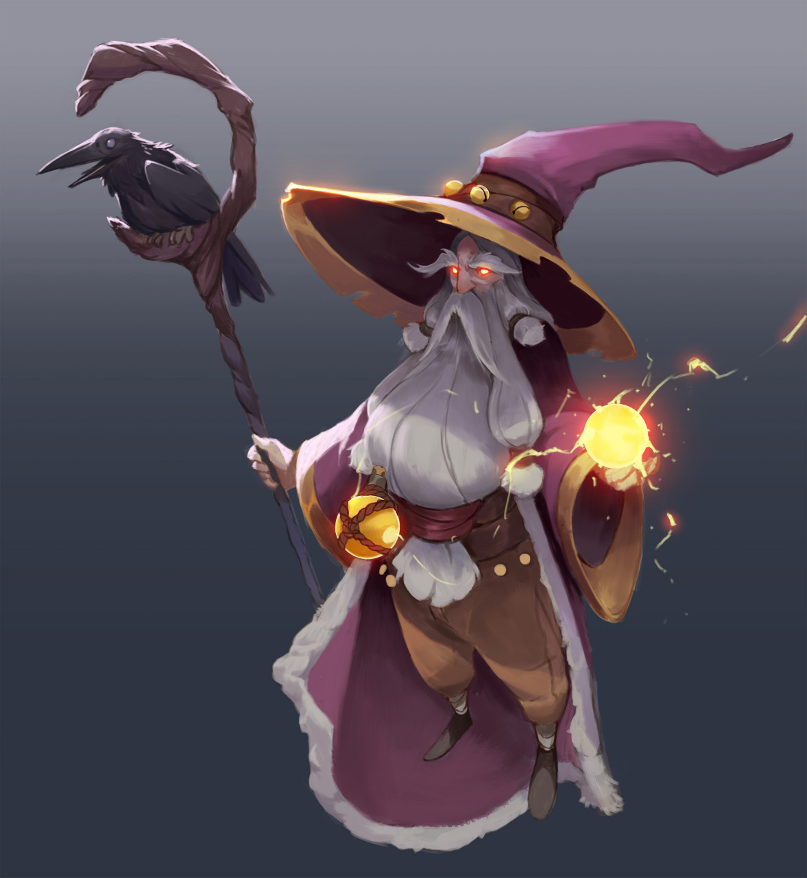 画师agustin marceillac的一组奇幻角色插画欣赏,描绘了人物的魔法与