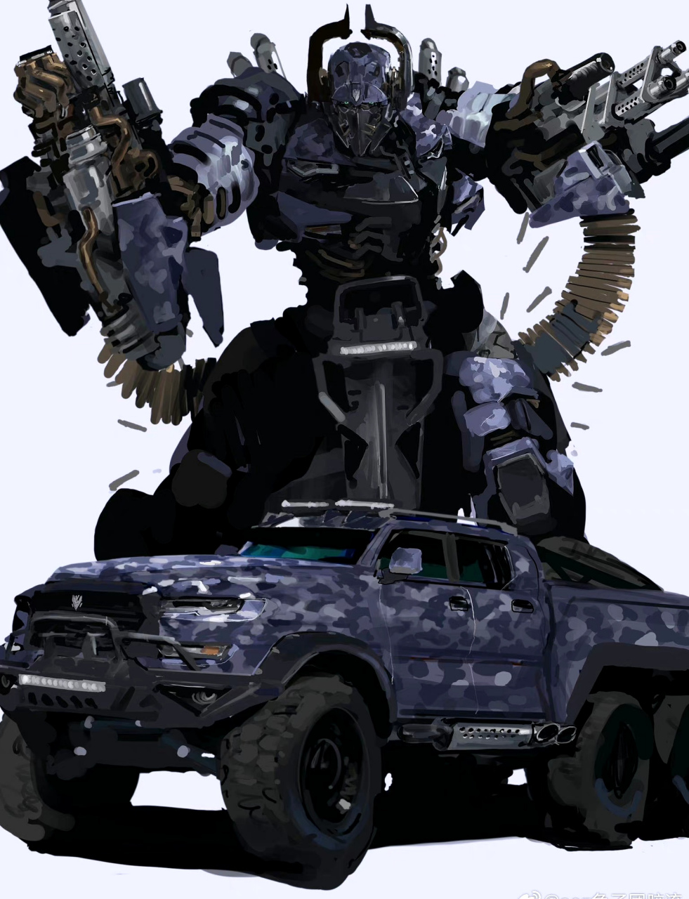 一组变形金刚角色设计,全是肌肉车型,by rintarokomori.