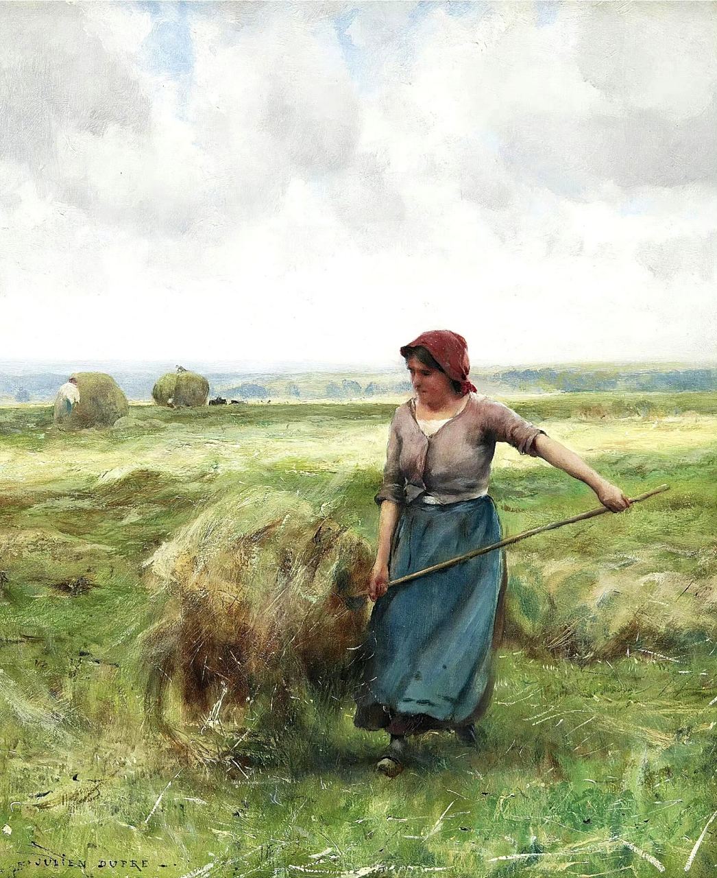 法国画家朱利安·杜普雷(1851 - 1910)油画作品欣赏,展现了乡村田园