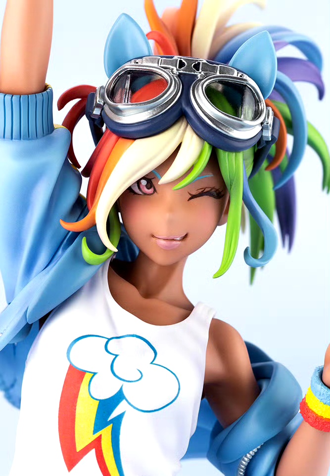 模型欣赏:寿屋 sv389 美少女雕像 彩虹小马云宝黛西 手办