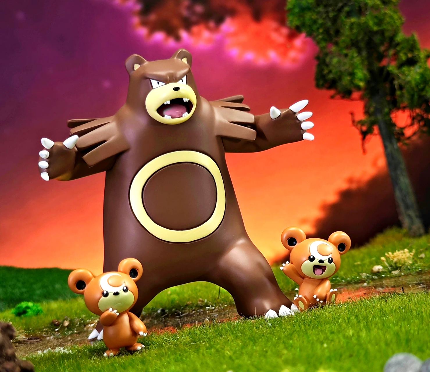 模型欣赏: 1/20  精灵宝可梦 袋龙和圈圈熊 ,by taotaotoys.