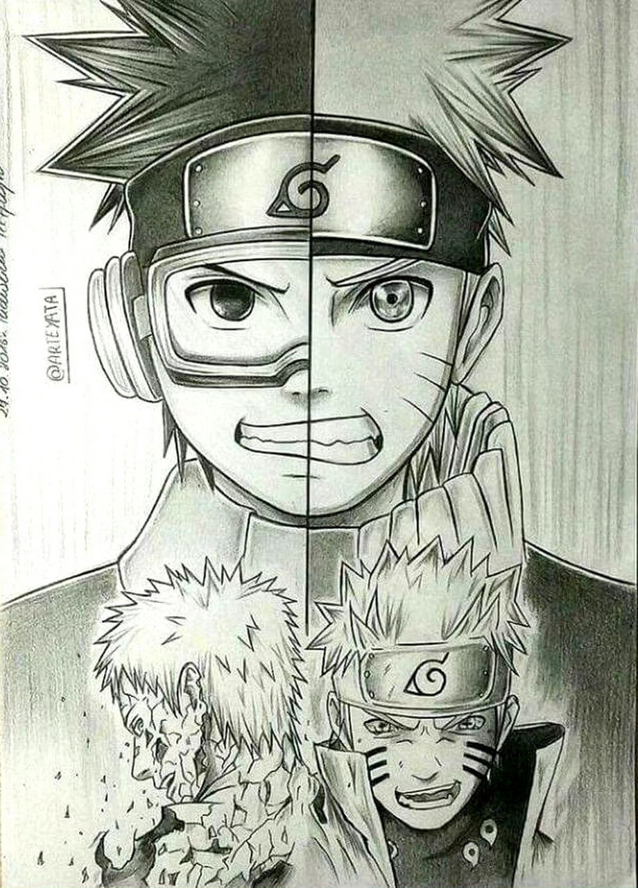 波兰画师arteyata创作的一组动漫《火影忍者》人物插画,将对手,朋友