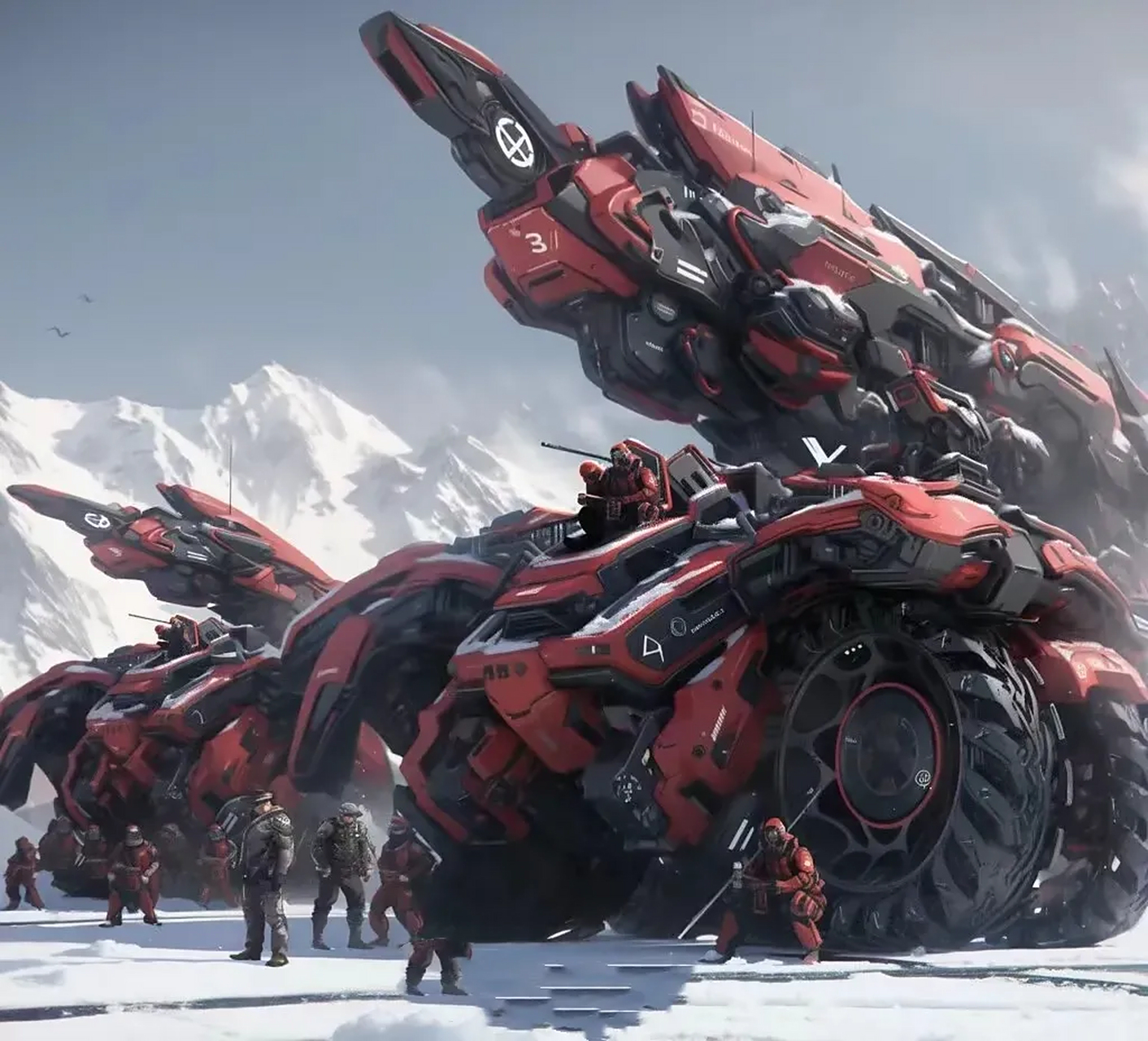 ai生成的一组未来风格的坦克作品,装甲厚重,火力惊人.#动漫# #插画# #