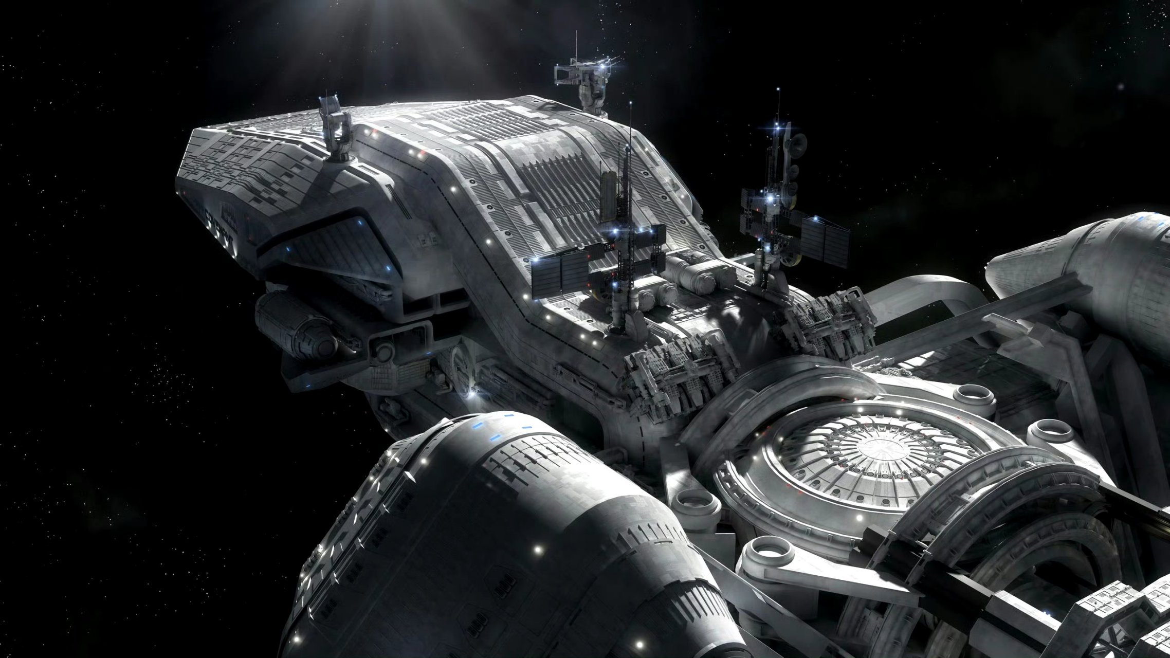 画师steve burg《异形·契约》概念设计欣赏,展现了契约号飞船的外形