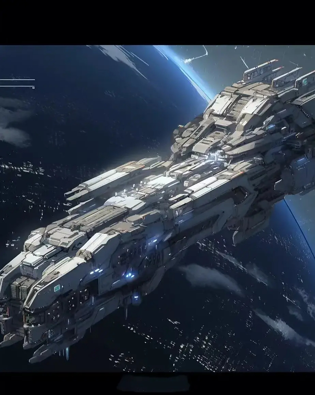 一组ai生成的太空战舰,外形各异,火力惊人.#动漫# #插画# #科幻