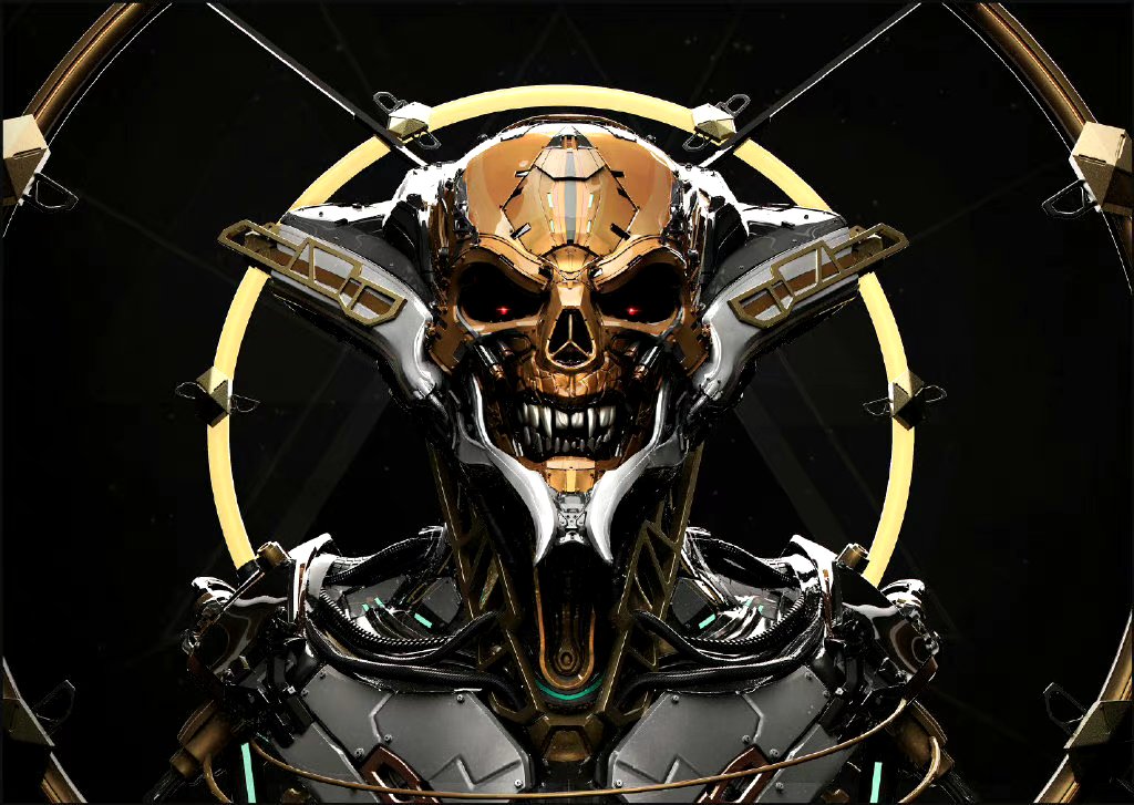 kenny carmody 67科幻角色设计插画欣赏,展现了未来人机融合的盔甲