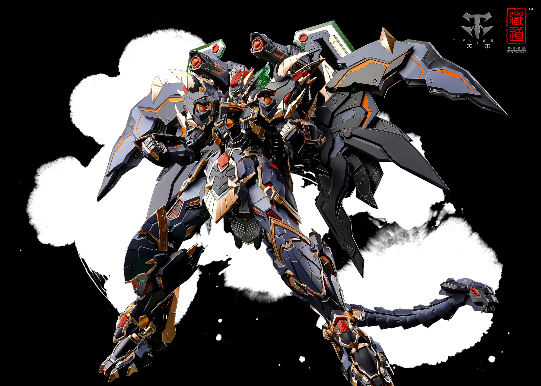 模型欣赏:藏道模型 四圣兽 玄武 cd-03 合金 成品模型 可动机甲.