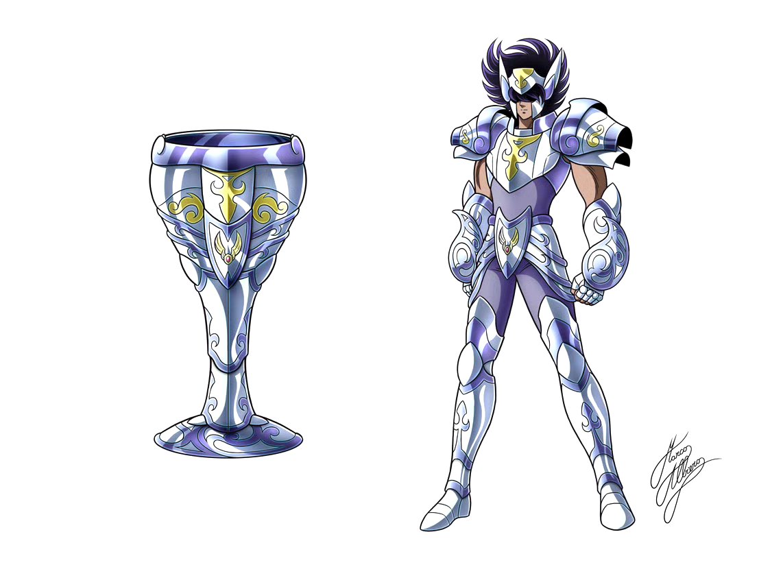 画师marco albiero绘制的一组白银圣斗士,包括了巨爵座,祭坛座,时钟座