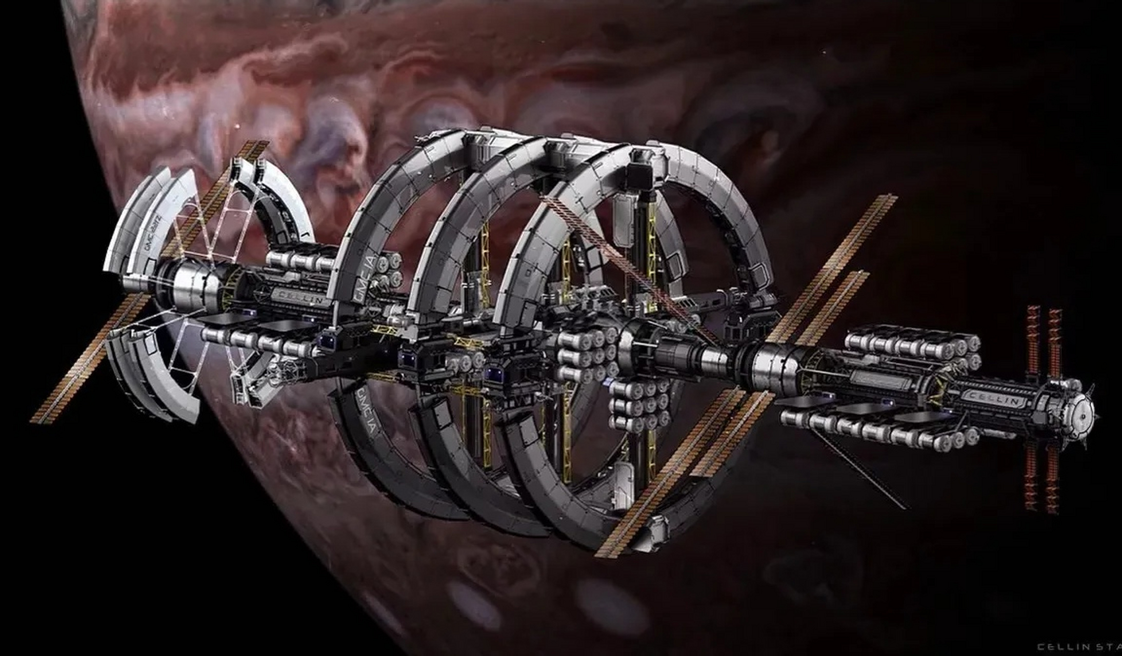 一组未来飞船与空间站概念设计欣赏,希望这种景象能够早日实现.