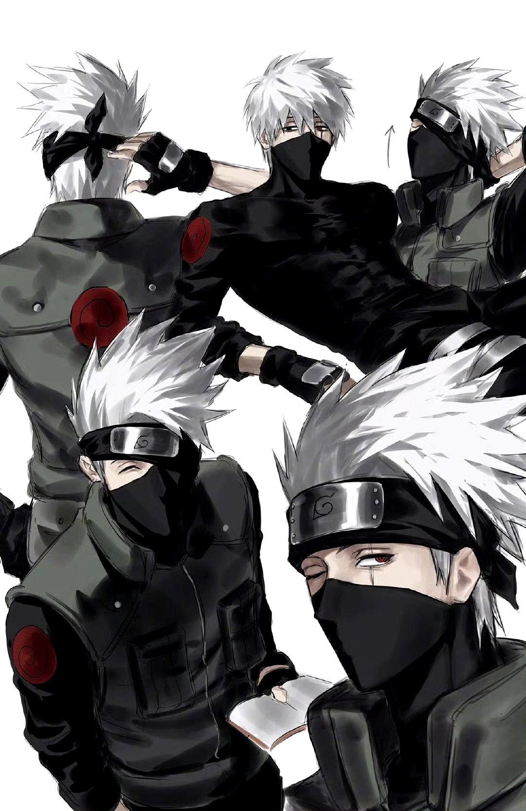 描绘了帅气的卡卡西形象,画面风格细致,富有冲击力