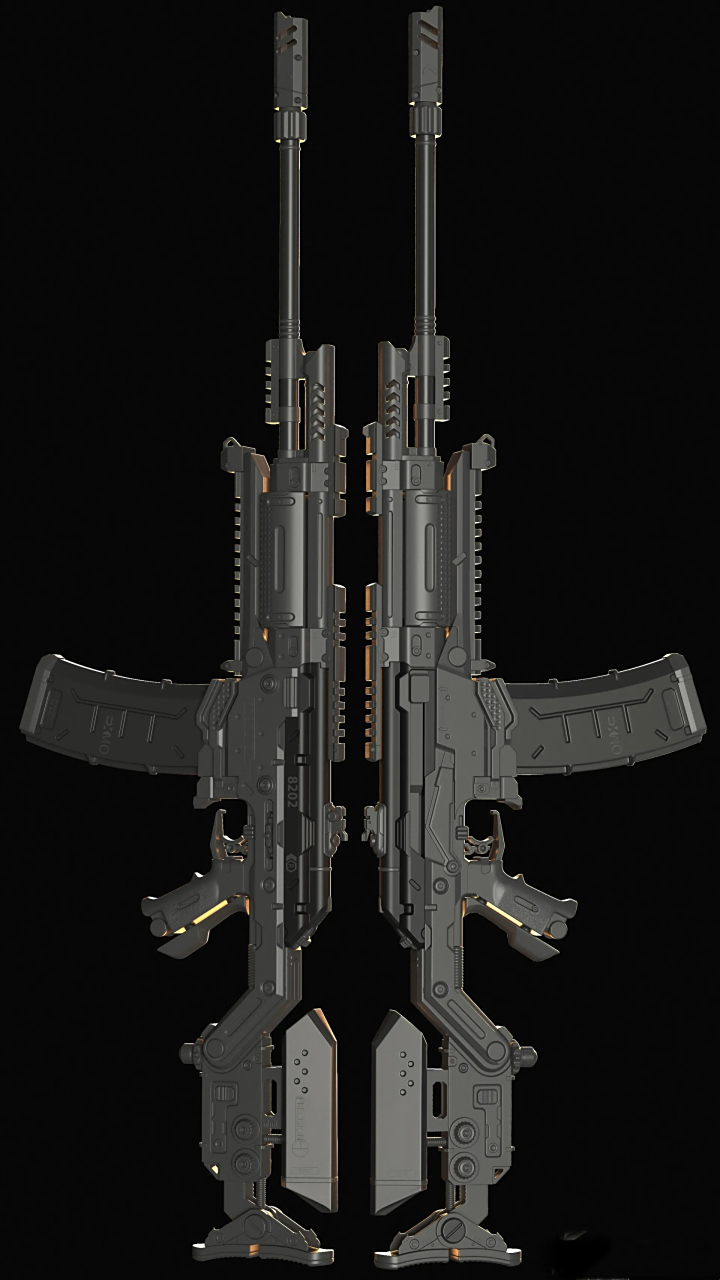 建模欣赏:未来风格武器建模,源自现实添加了科幻元素.