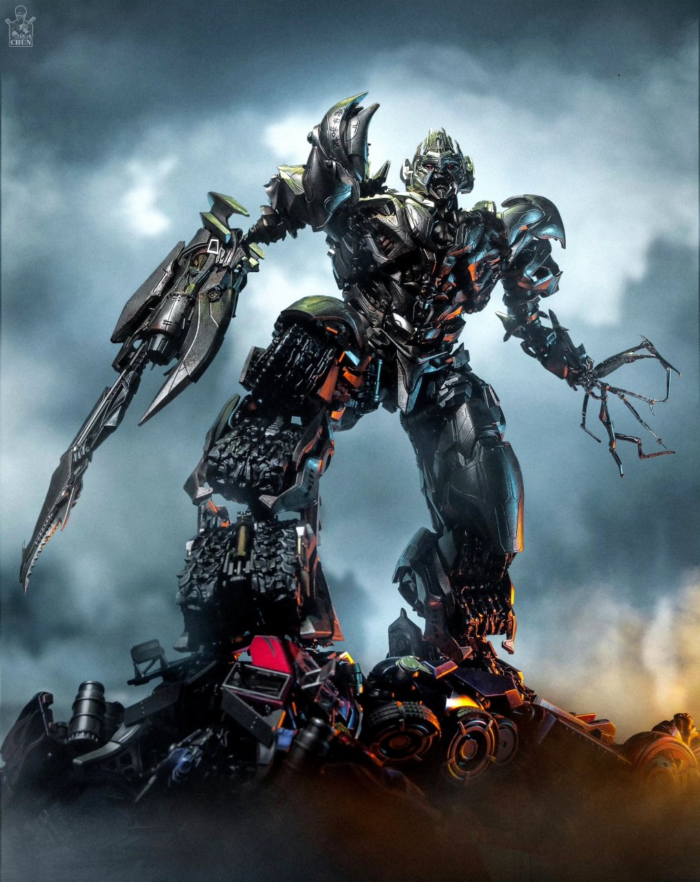 模型欣赏:threezero dlx 变形金刚2 坦克威震天,与擎天柱相爱相杀,by