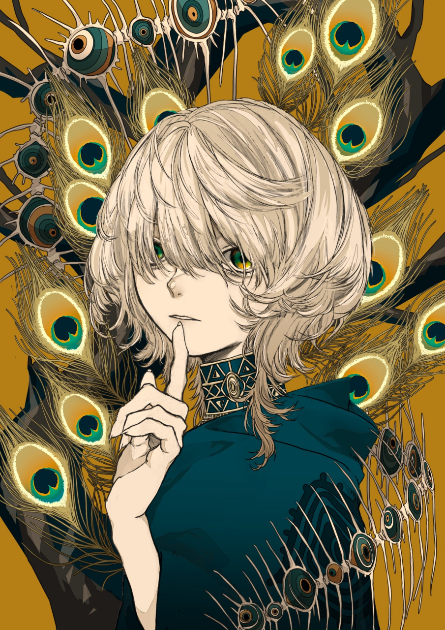 maguru white绘制的一组动漫角色插画,用流畅的线条勾画出华丽的人物