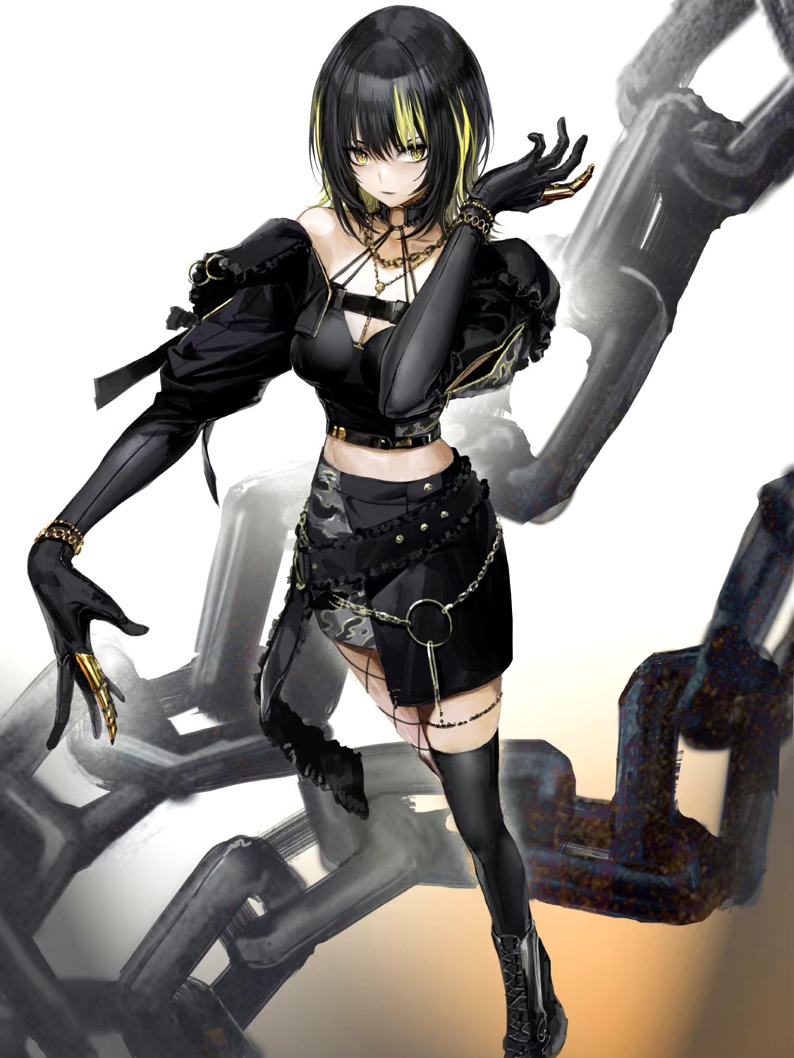 一组动感十足的动漫角色插画,画风十分精致华丽,by infukun.