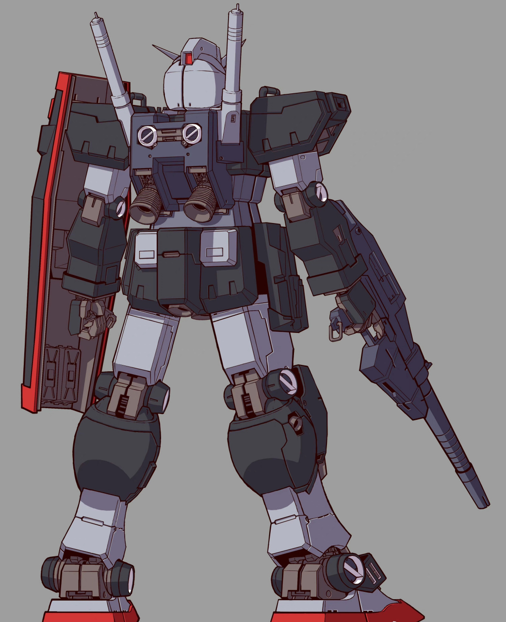 一组机动战士高达 元祖rx-78-1/2/3号机插画欣赏,by 小林disk.