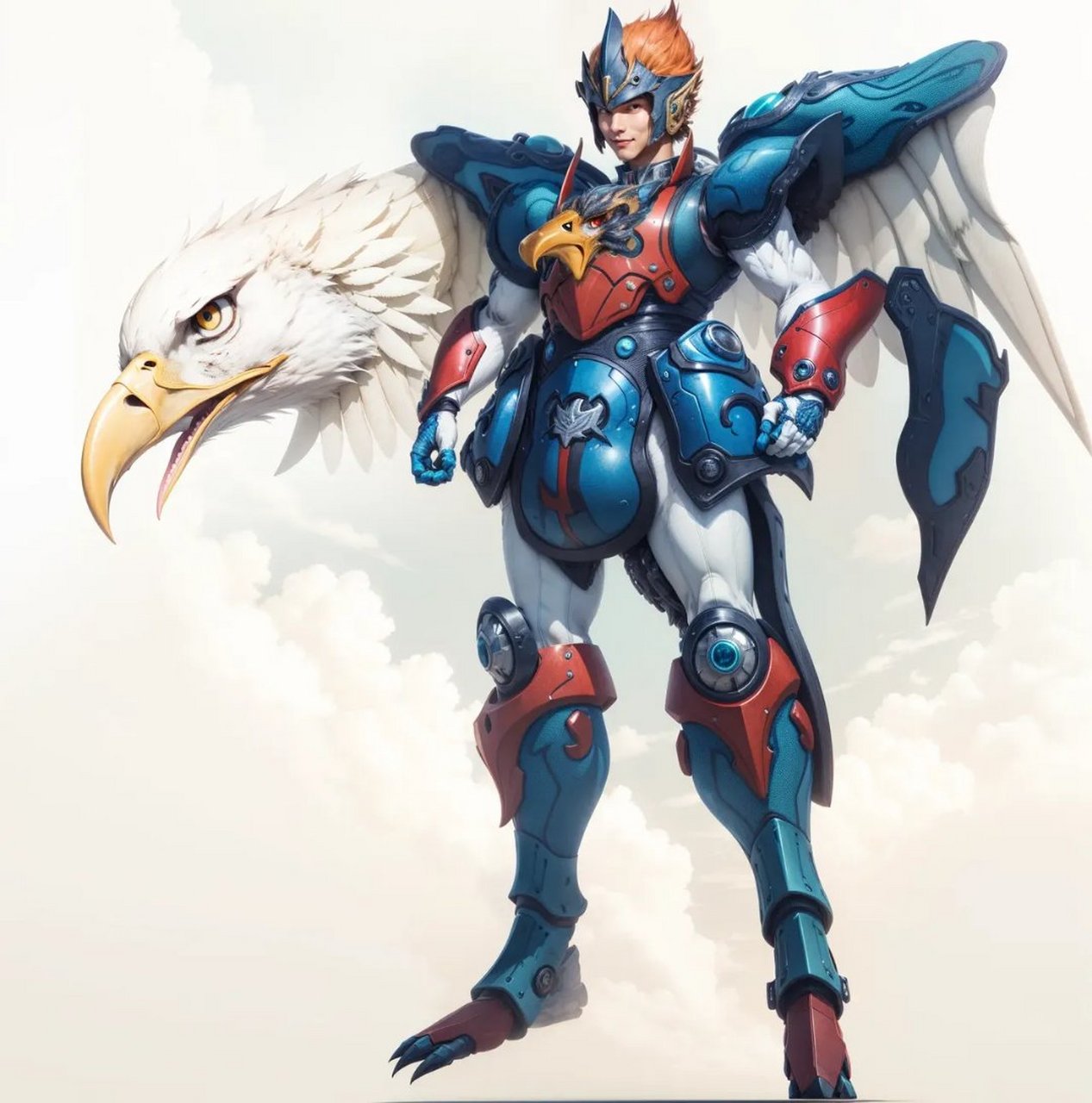 《天空战记》角色插画作品,展现了天界八部众的铠甲与人物形象