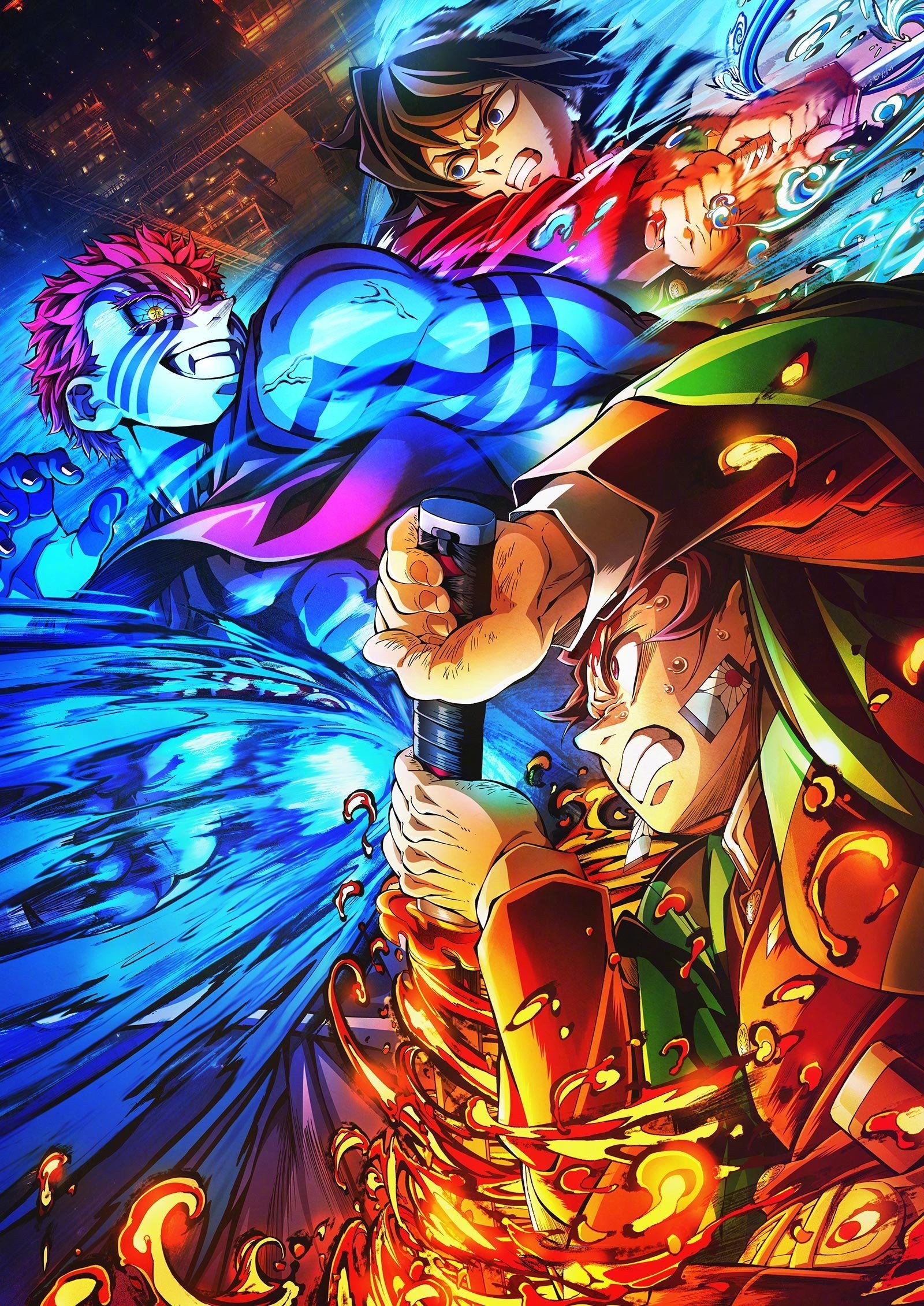 分享一组《鬼灭之刃》海报作品,包括了tv动画与剧场版,飞碟社用华丽的