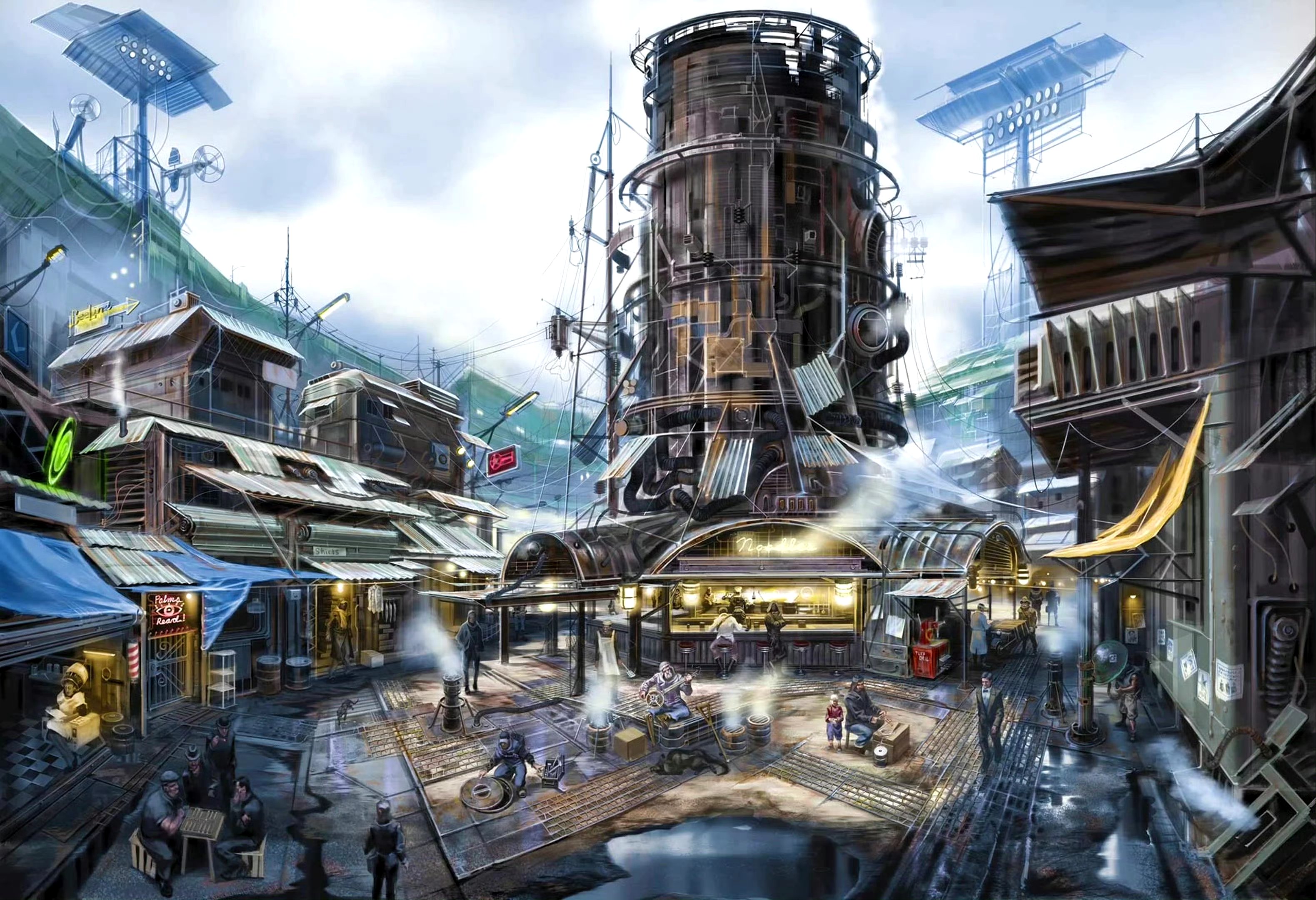 概念美术科幻软科幻和硬科幻插画场景设计科幻场景绘画科幻场景原画