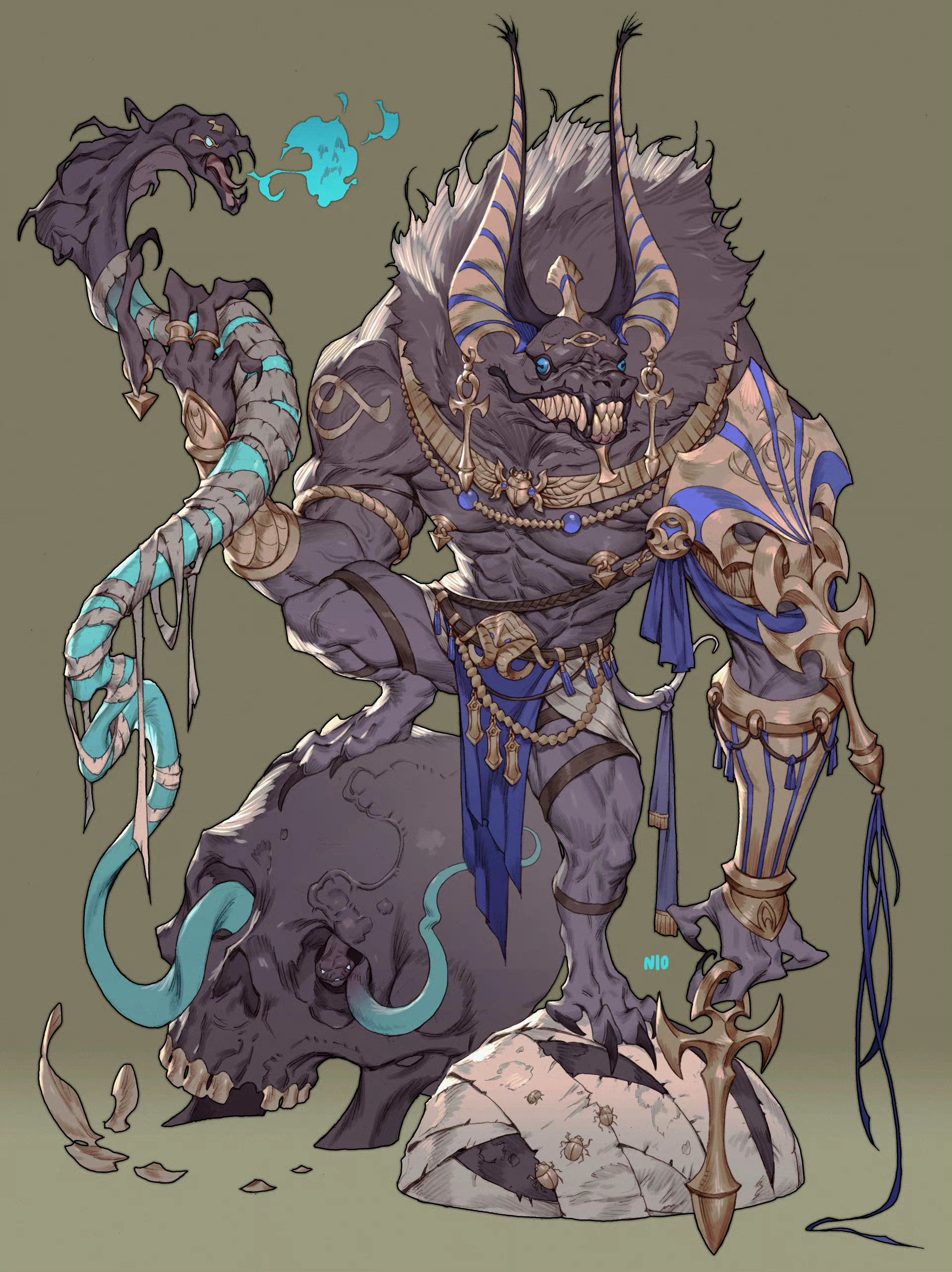 画师nio奇幻生物插画作品欣赏,有平常生物的影子,却又创作了独特的