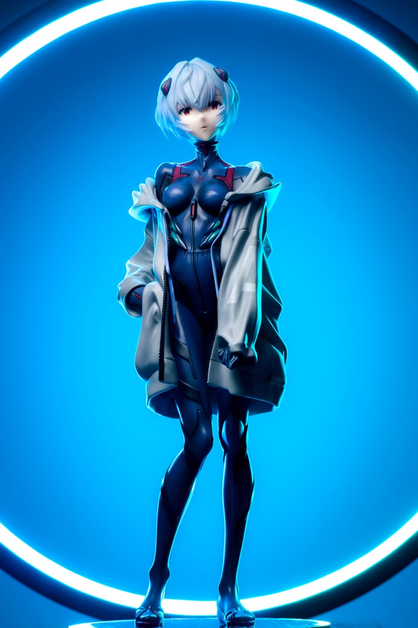 模型欣赏:alter 米山舞 新世纪福音战士 黑色绫波丽,by lam闻风.