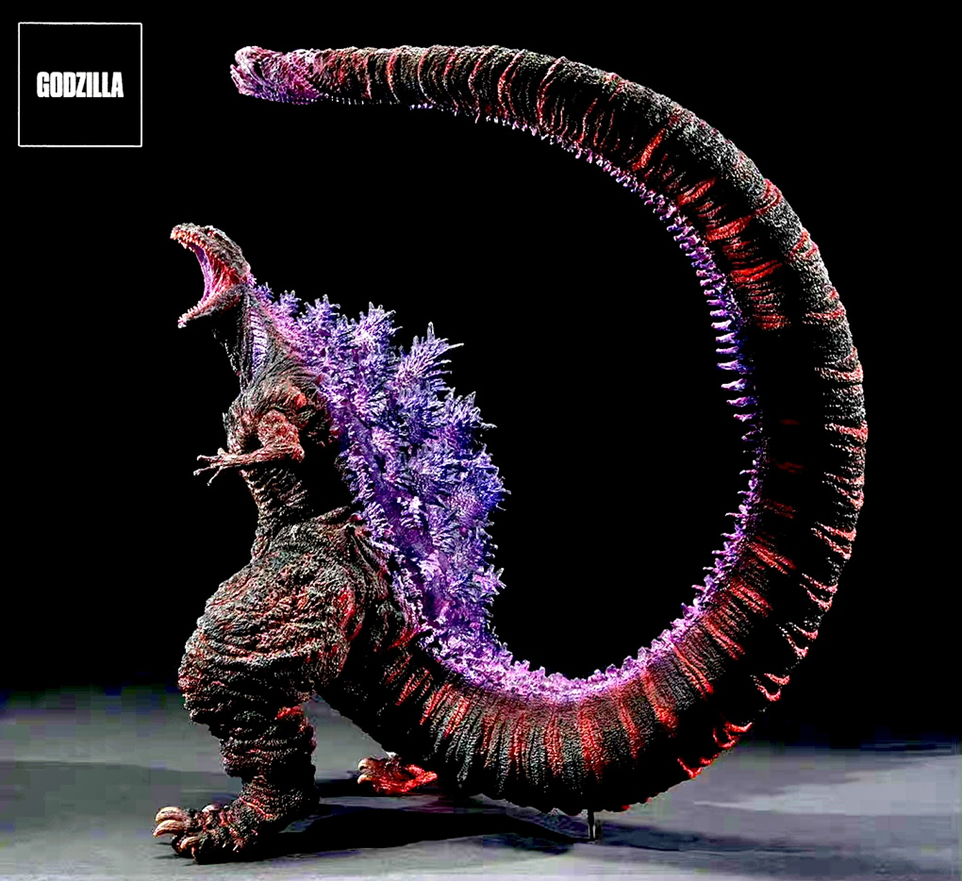 模型欣赏:x-plus 东宝 酒井真 哥斯拉2016 第四形态觉醒.