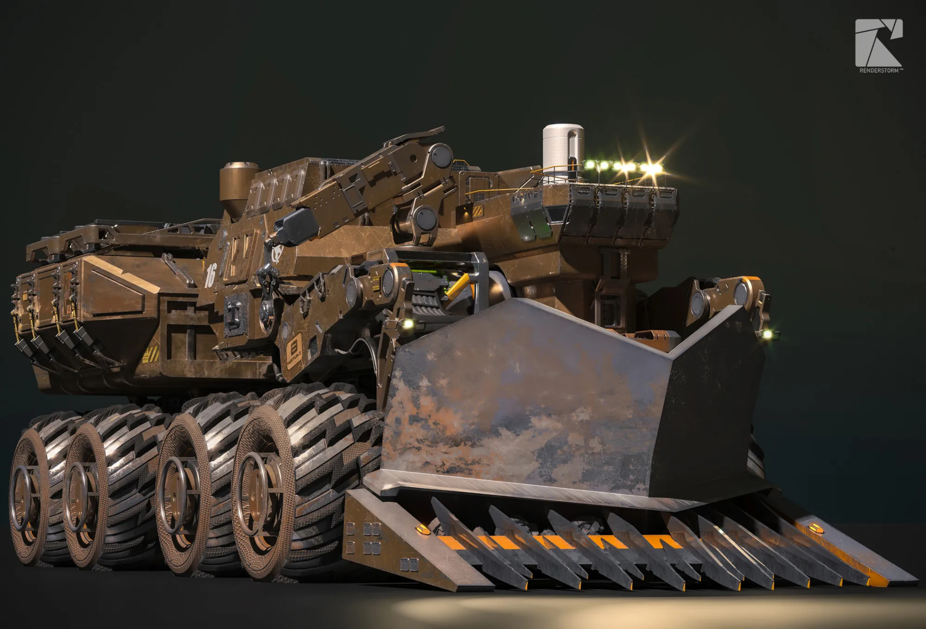 一组未来装甲车辆设计作品欣赏,有轮式和履带式.#动漫# #模型# #坦克