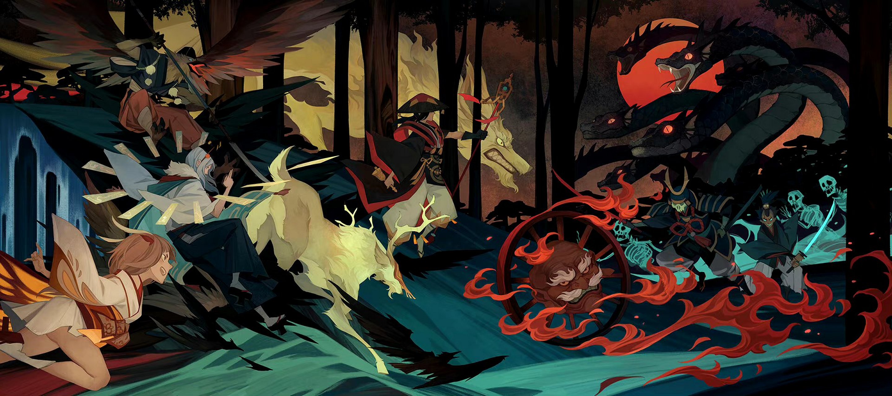 画师aki 烨火动漫角色场景插画欣赏,各种题材都能驾驭,融合了不同的