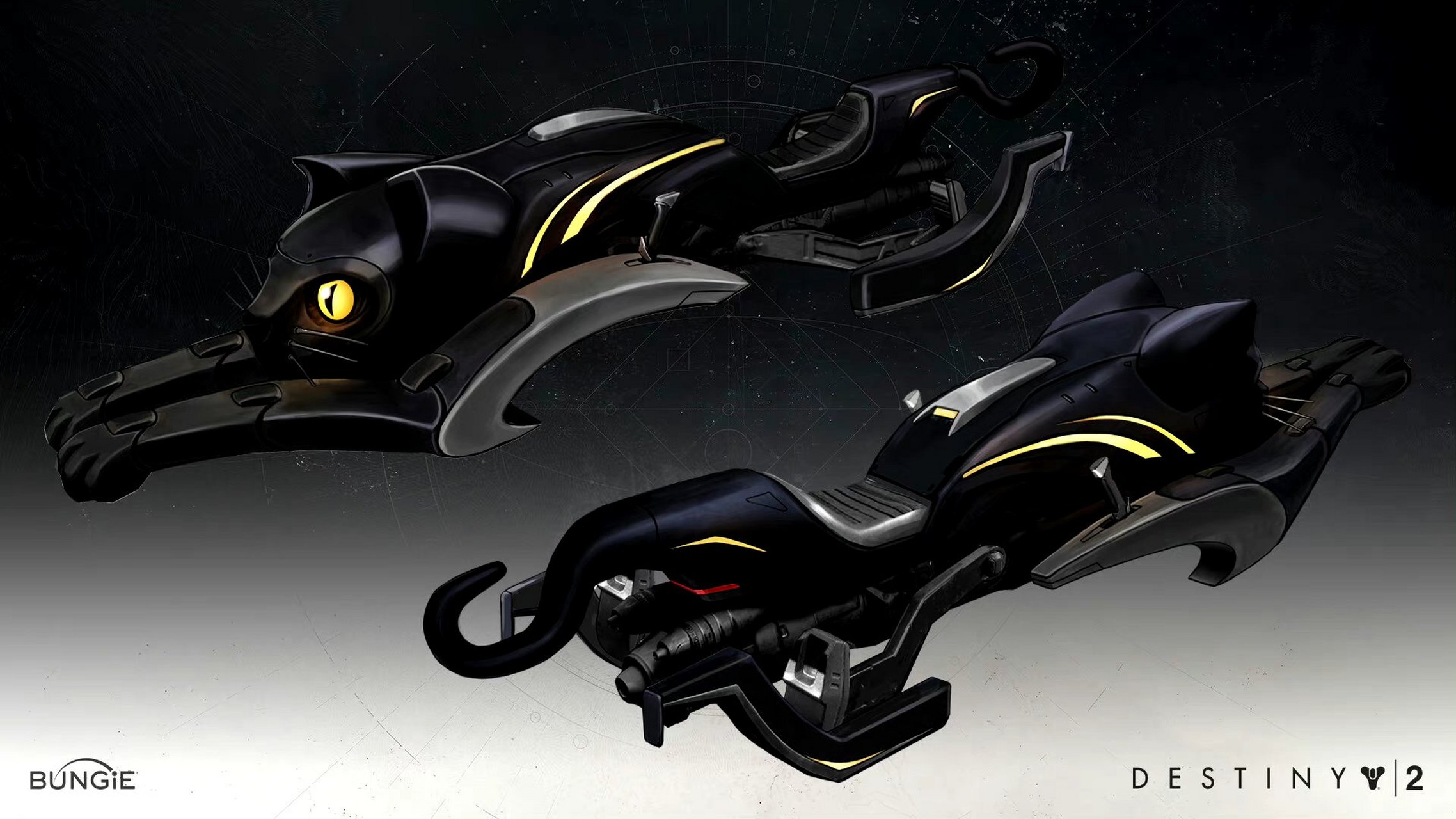 马来西亚艺术家richard foo创作的《命运2》载具武器概念设计.