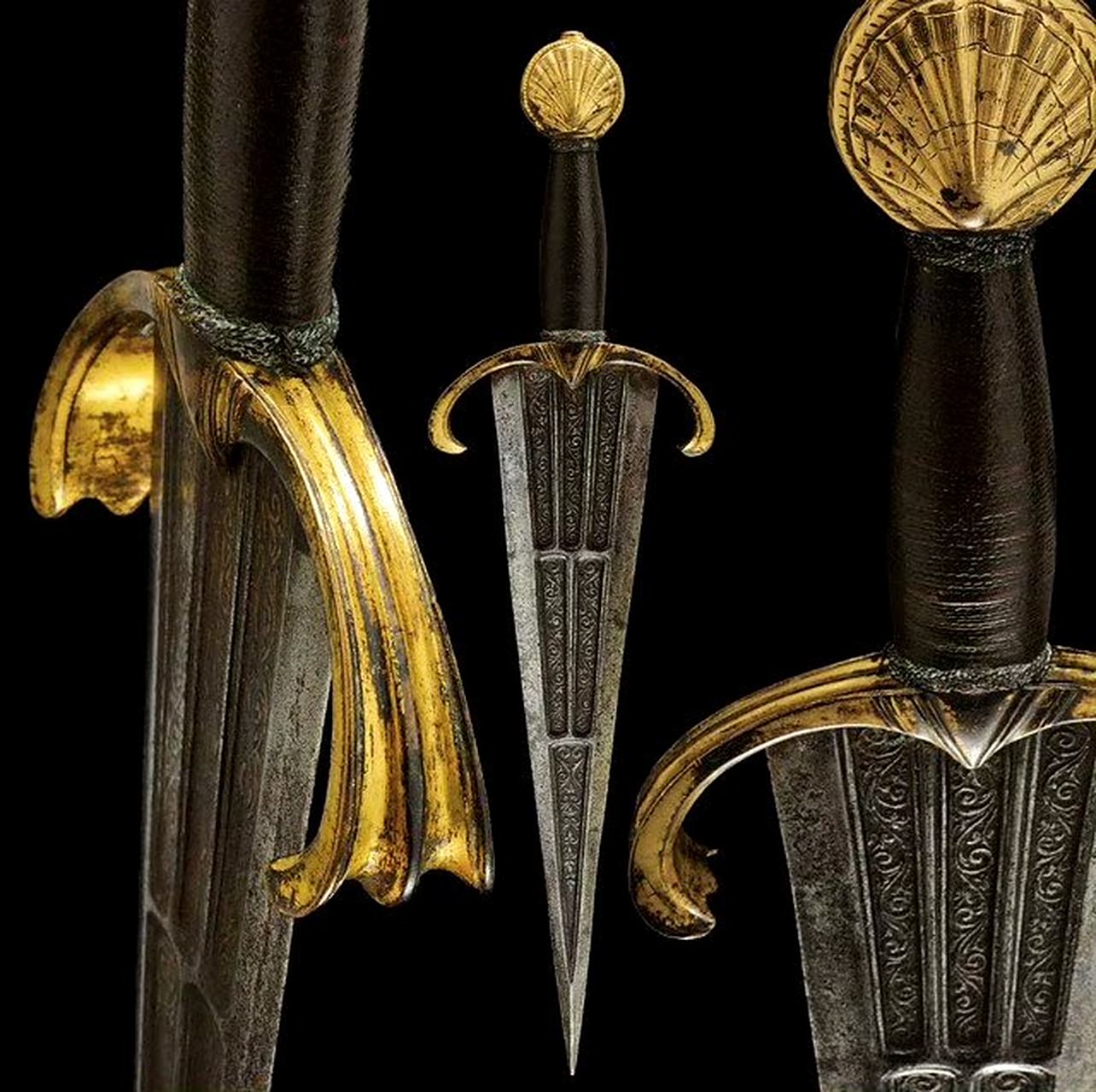 分享一组欧洲地区剑柄设计照片,花纹精美,制作工艺十分精湛,来自捷克