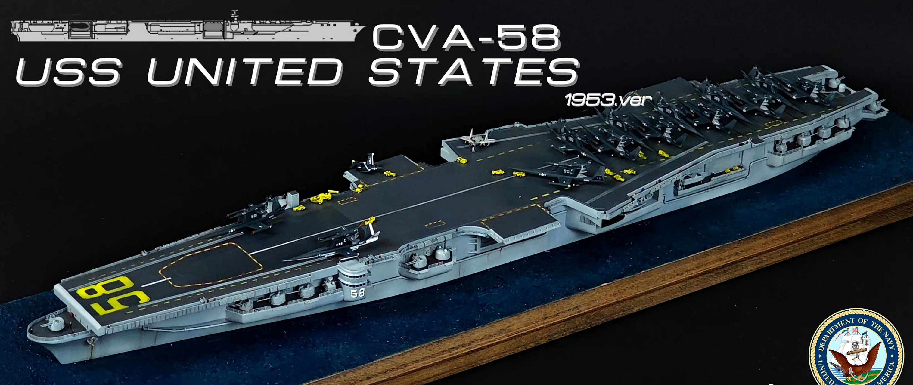 军模欣赏:1/700 cva-58 合众国号超级航母 67,by lrdlaw.