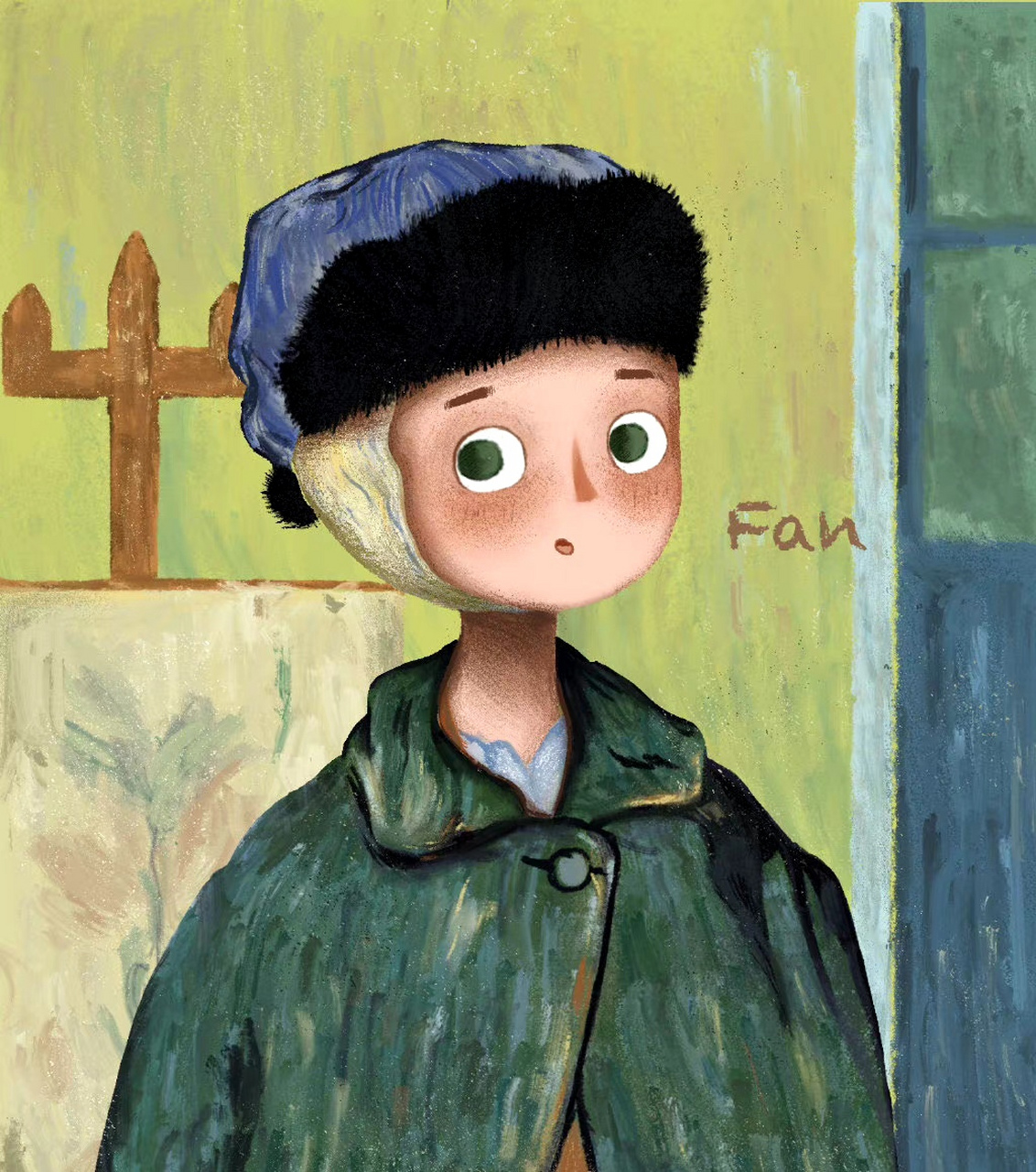 一组可爱风格的世界名画,用二次元的风格再现名作,by fan