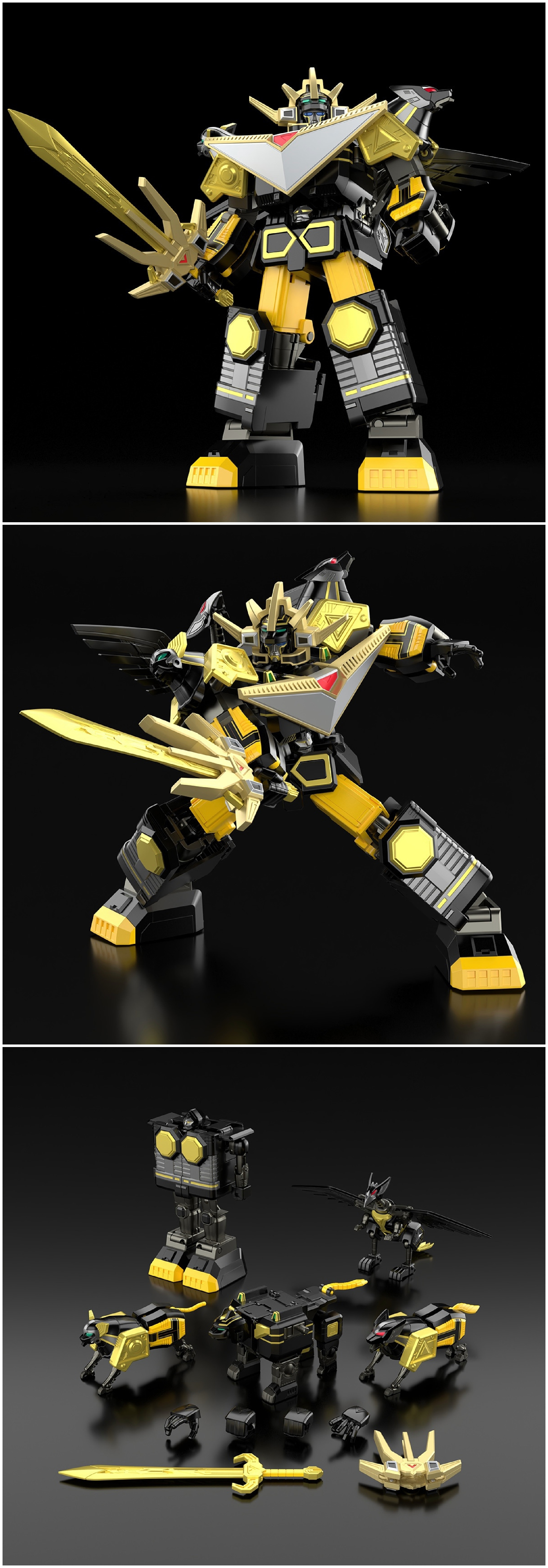 模型欣赏:万代 食玩 smp 星兽战队银河人 银铠王 黑色版 官图更新.