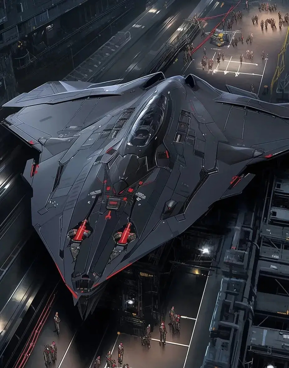 一组ai生成的宇宙战舰与飞船载具欣赏,有现实战舰与飞机的影子.