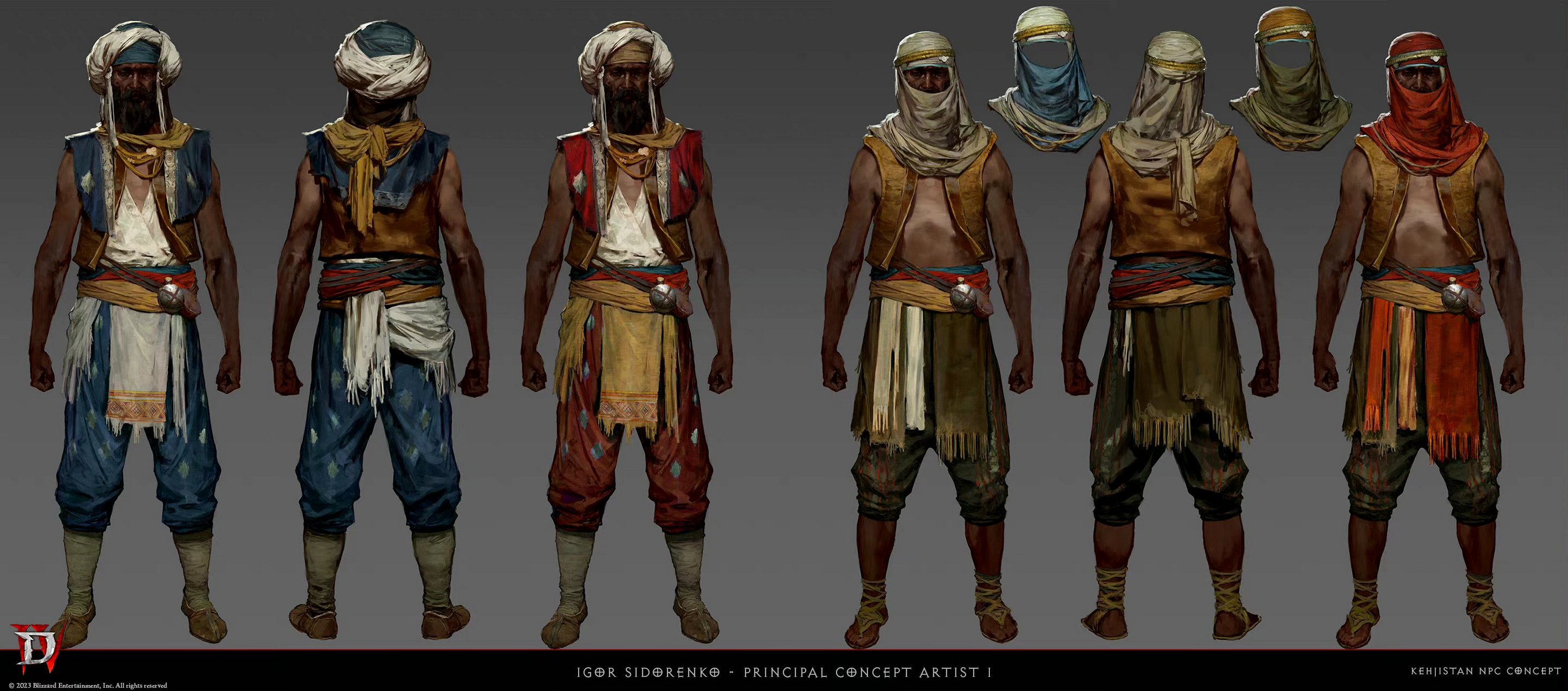 游戏《暗黑破坏神4》凯基斯坦和哈威撒沼泽角色设定欣赏,by igor sid.