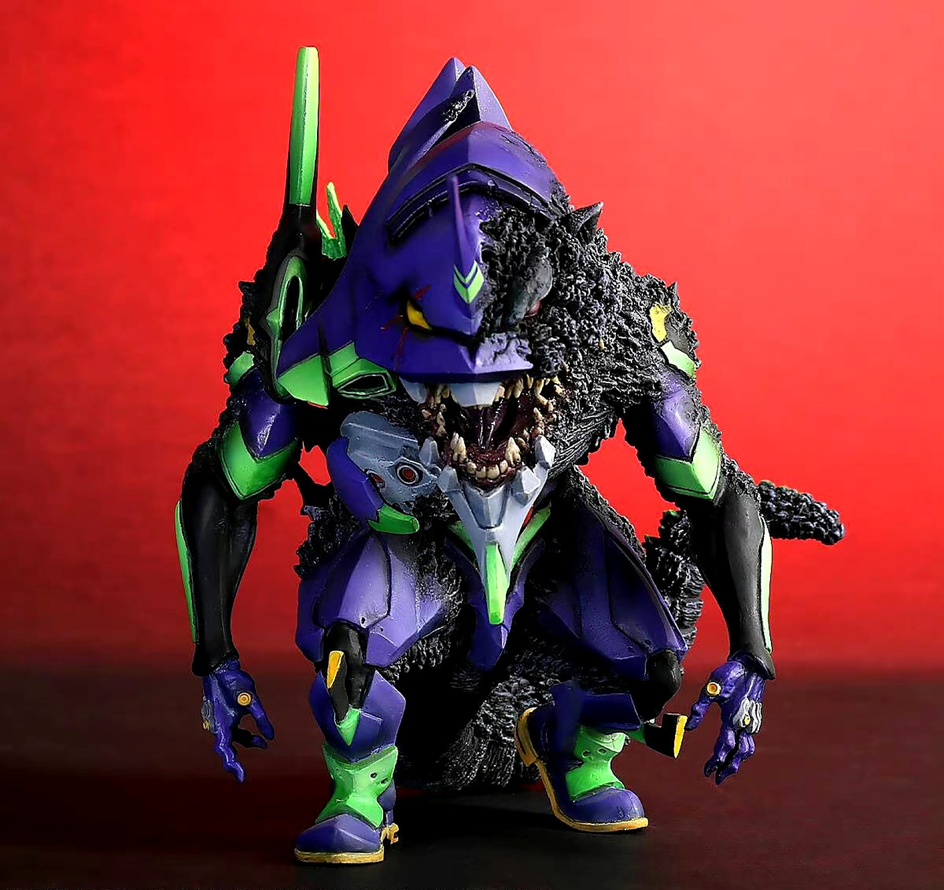 模型欣赏:xplus deforeal 福音战士eva 初号机 哥斯拉觉醒形态.