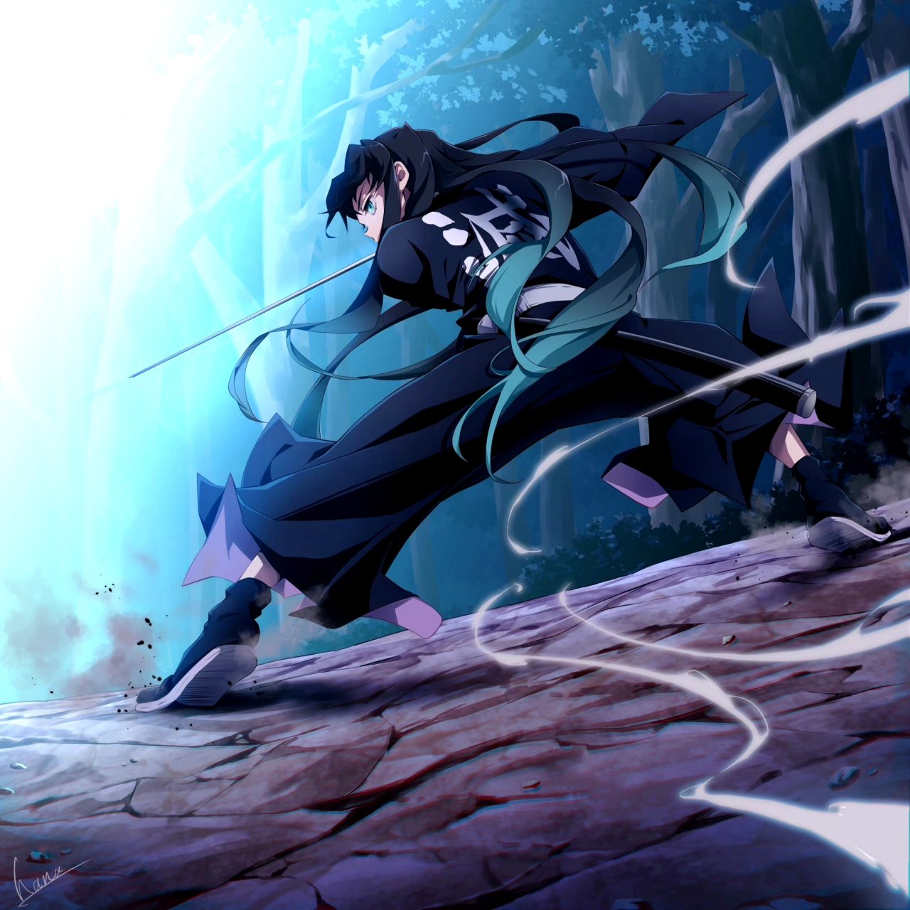 鬼灭之刃 霞柱 时透无一郎,无限!#动漫# #插画# #鬼灭之刃