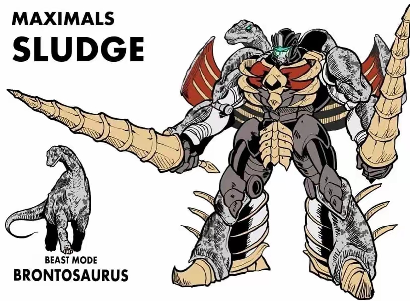 画师kenny绘制的一组变形金刚插画作品,展现了超能勇士风格的机器恐龙