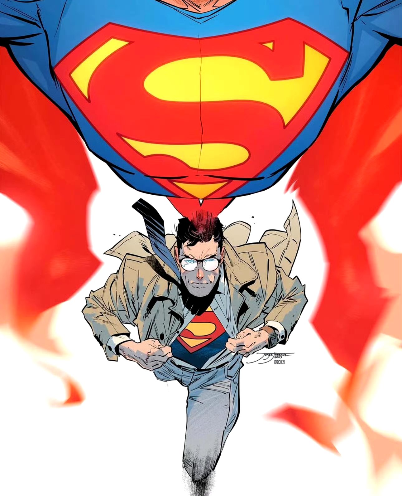 画师jorge jiménez绘制的dc漫画《超人》插画与封绘