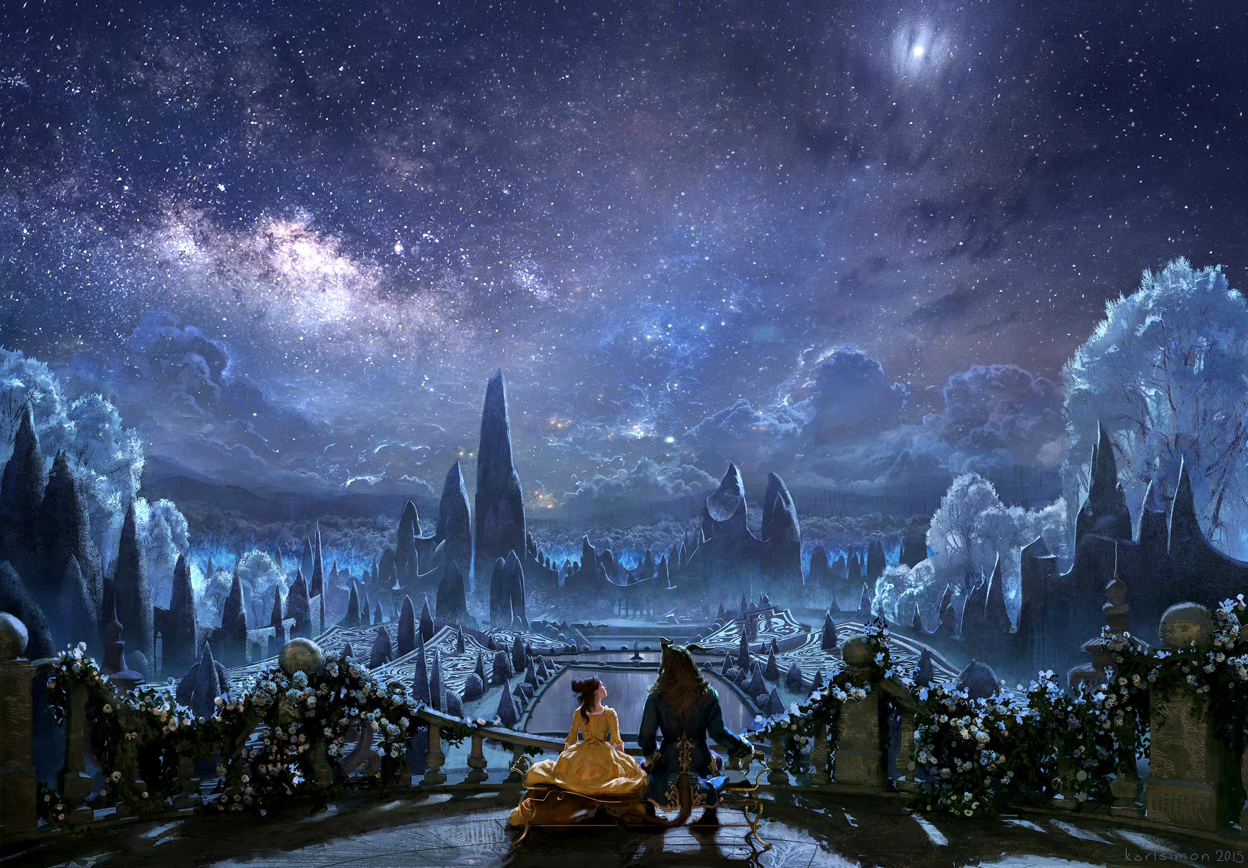 一组电影《美女与野兽》的概念设计插画欣赏